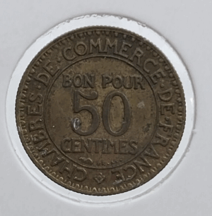 عملة فرنسا 1923 فئة 50 سنتًا