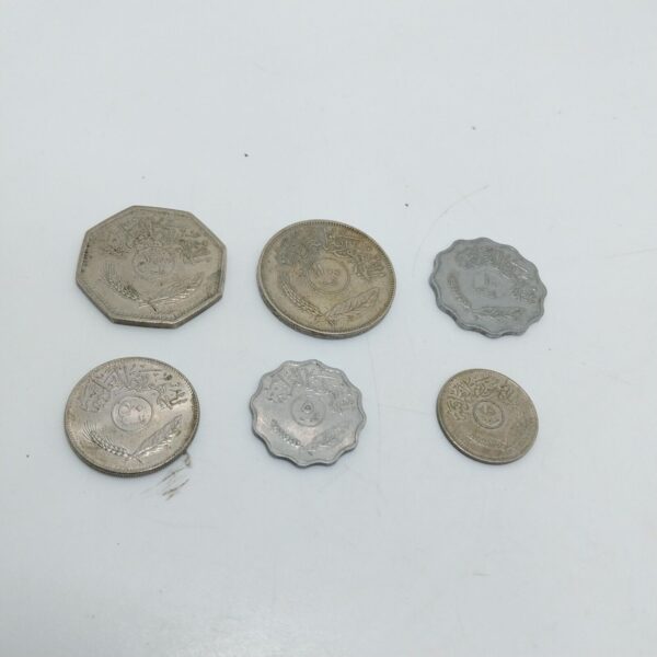 Iraq Coins Lot of 6 coins ,5,10,25,50,100,250 Fils ,1970-1980 USED - Image 2