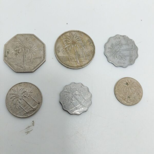 Iraq Coins Lot of 6 coins ,5,10,25,50,100,250 Fils ,1970-1980 USED - Image 5