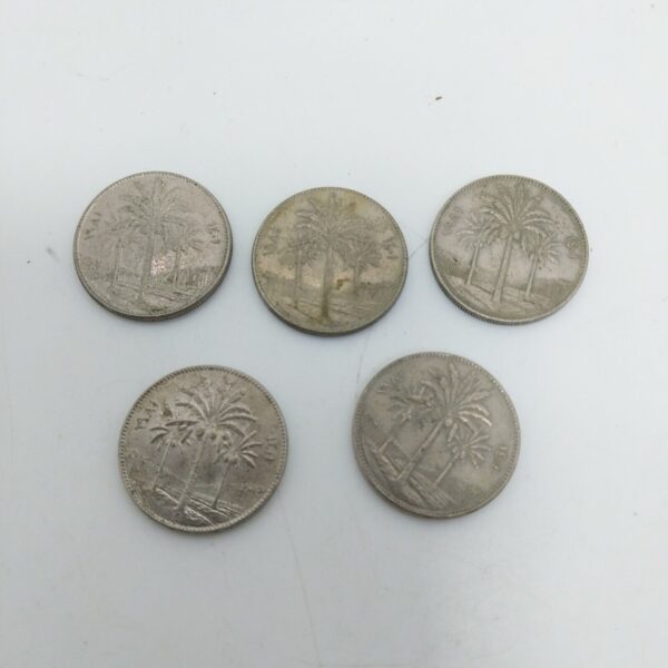 Iraq Lot of 5 "50 Fils" Coins, All dated 1981 , Used #11855