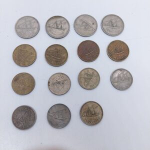 الكويت / دولة الكويت مجموعة عملات معدنية، 10، 20، 50 فلس، من الستينيات والسبعينيات والثمانينيات، رقم #11843