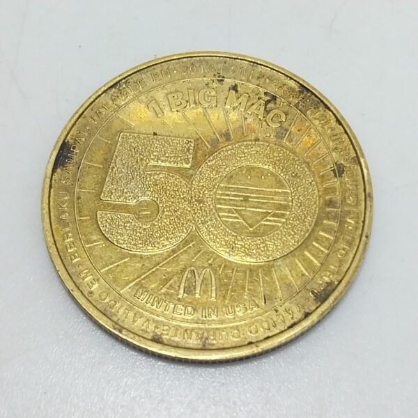 MCDONALD’S BIG MAC 50TH Anniversary Token Coin 1978-1988 - Image 2