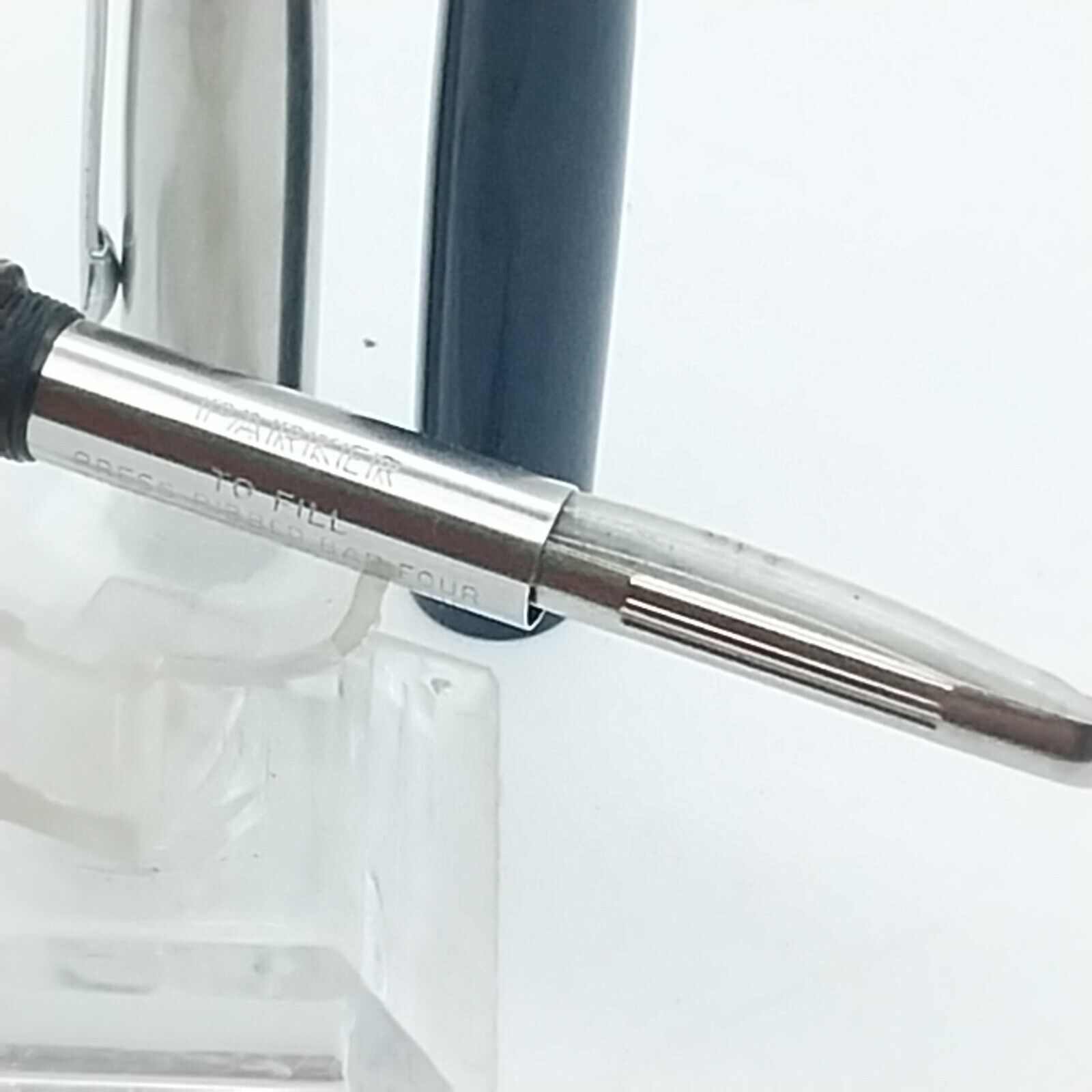 ⁦قلم حبر جاف باركر 21 من فينتاج مينت، رأس F، لون أزرق داكن، رقم الولايات المتحدة الأمريكية 11528⁩ - الصورة ⁦10⁩