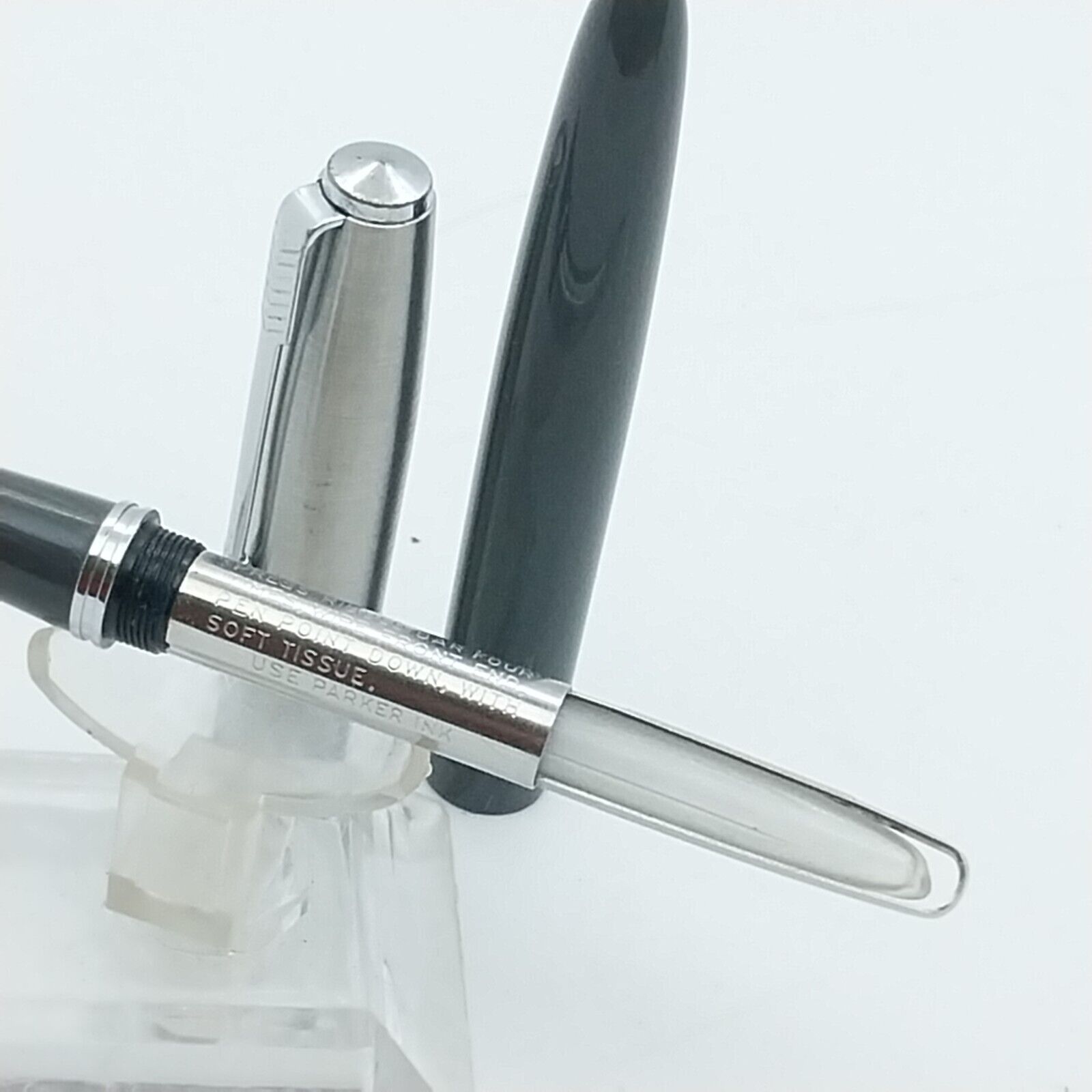 ⁦قلم حبر جاف باركر 21 من فينتاج مينت، رأس F، لون رمادي، رقم الولايات المتحدة الأمريكية 11529⁩ - الصورة ⁦11⁩