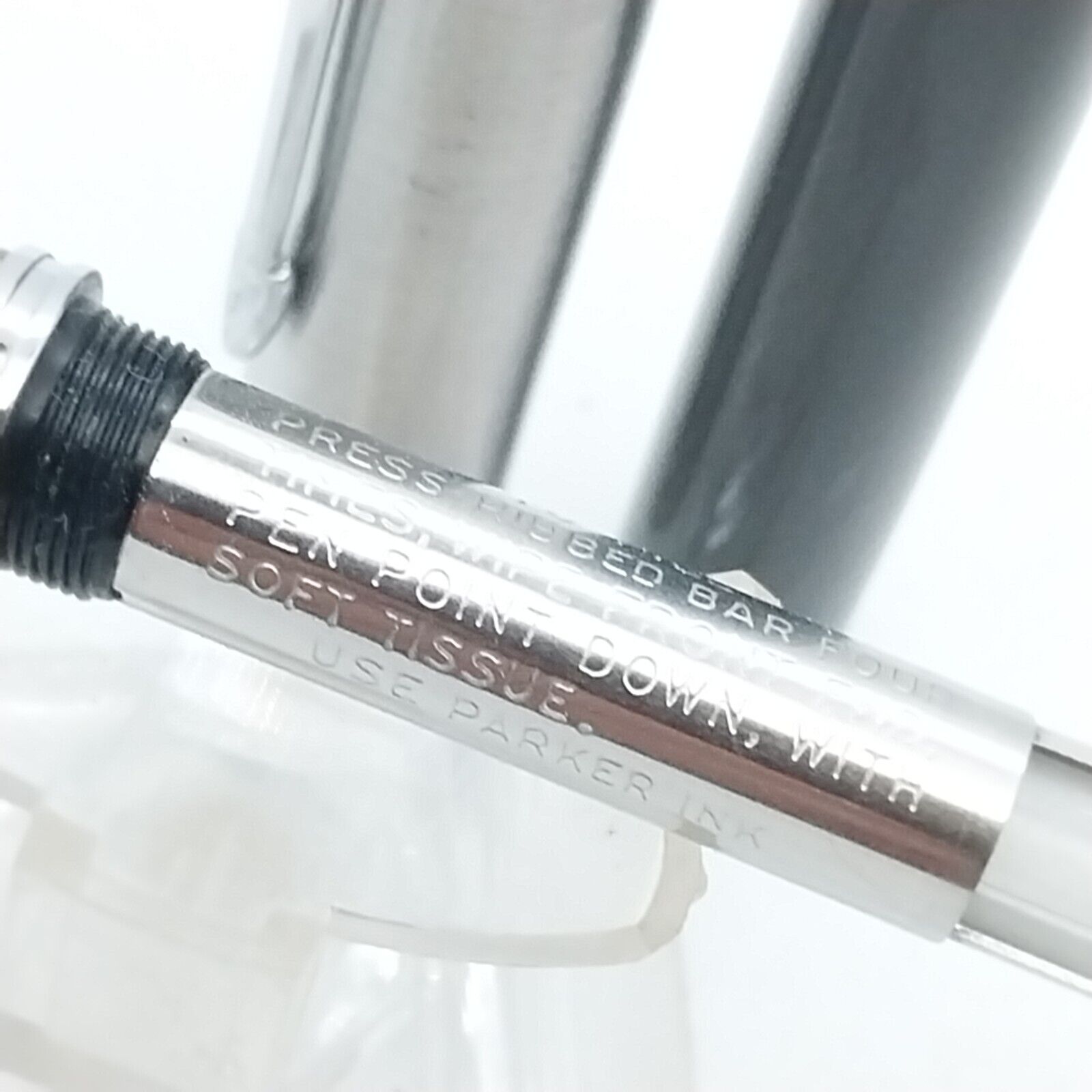 ⁦قلم حبر جاف باركر 21 من فينتاج مينت، رأس F، لون رمادي، رقم الولايات المتحدة الأمريكية 11529⁩ - الصورة ⁦12⁩