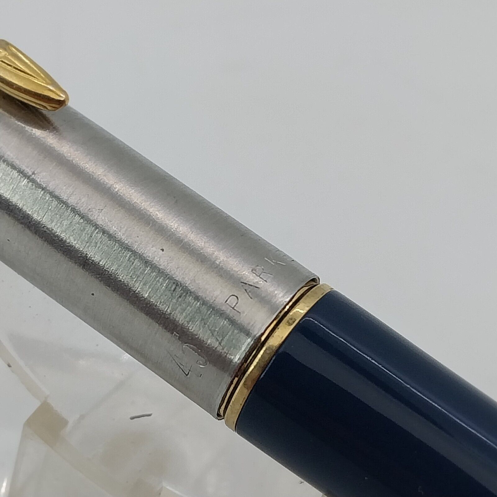 ⁦قلم حبر جاف باركر 45 من فينتاج مينت، الولايات المتحدة الأمريكية، رأس متوسط، لون أزرق داكن، رقم 11493⁩ - الصورة ⁦12⁩