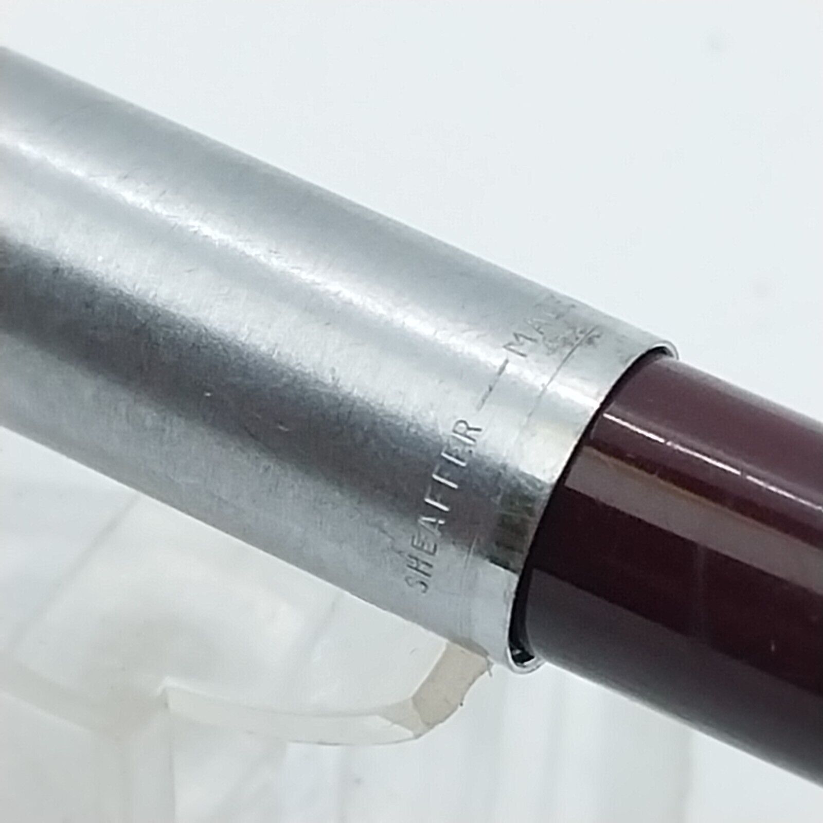 ⁦قلم حبر جاف عتيق من ماركة شيفر إمبريال بلون بورجوندي، رأس F، الولايات المتحدة الأمريكية رقم 11544⁩ - الصورة ⁦11⁩