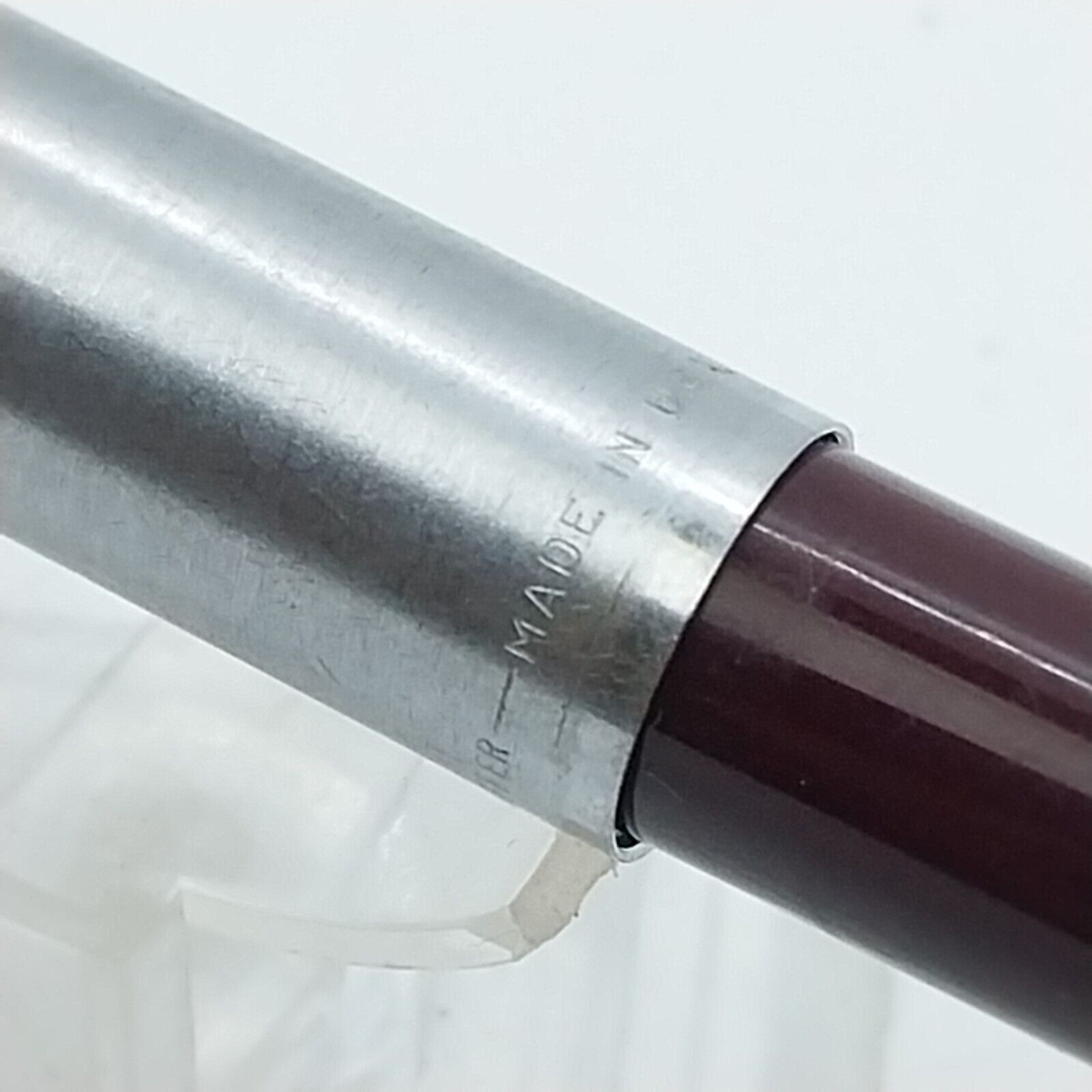 ⁦قلم حبر جاف عتيق من ماركة شيفر إمبريال بلون بورجوندي، رأس F، الولايات المتحدة الأمريكية رقم 11544⁩ - الصورة ⁦12⁩