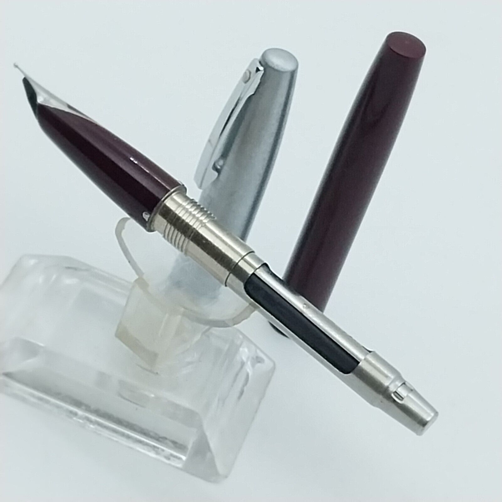 Vintage Mint Sheaffer Imperial Burgundy Color Fountain Pen ,F Nib , USA #11545 - Image 8