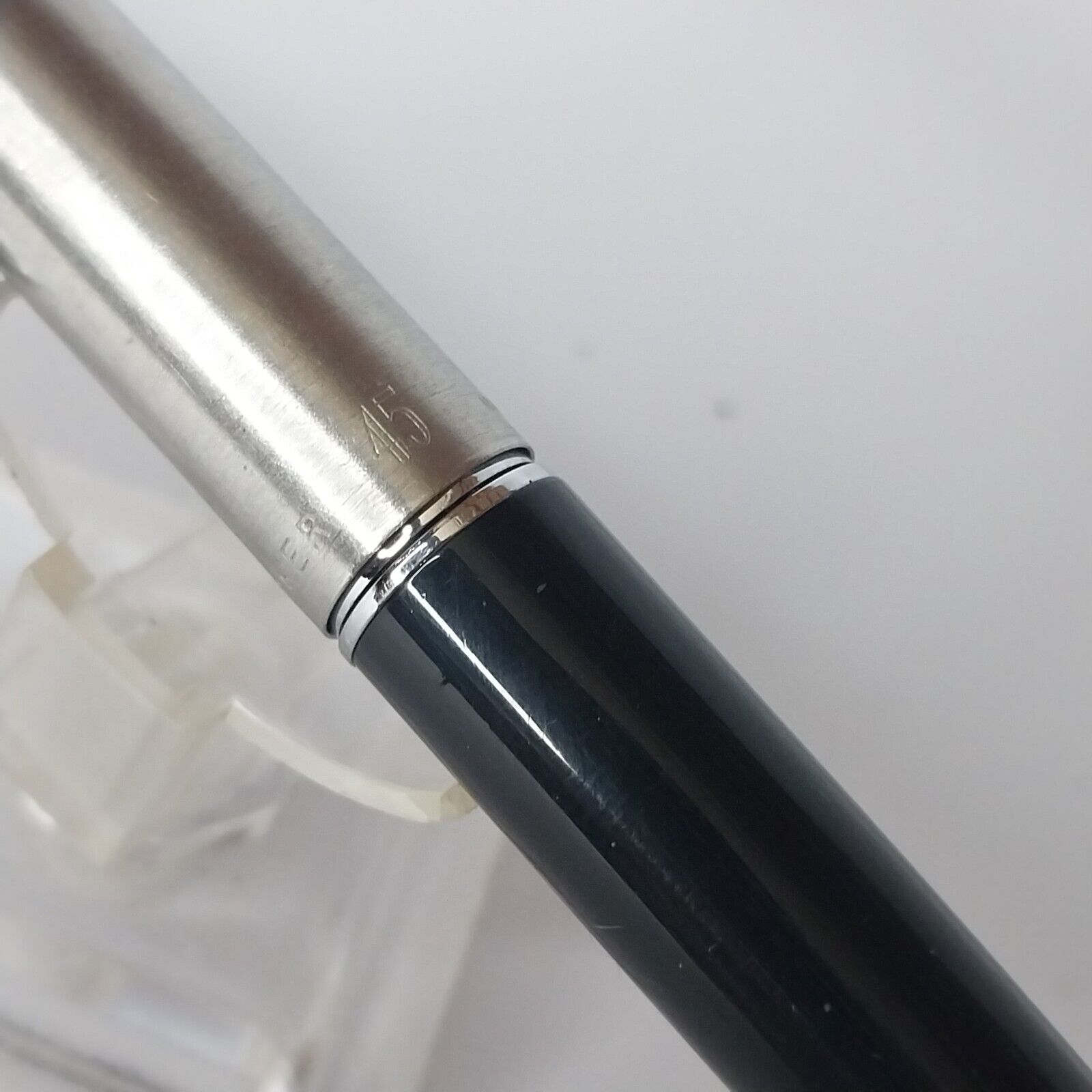 ⁦قلم حبر باركر 45 عتيق، الولايات المتحدة الأمريكية، رأس F، لون أسود، رقم 11488⁩ - الصورة ⁦10⁩