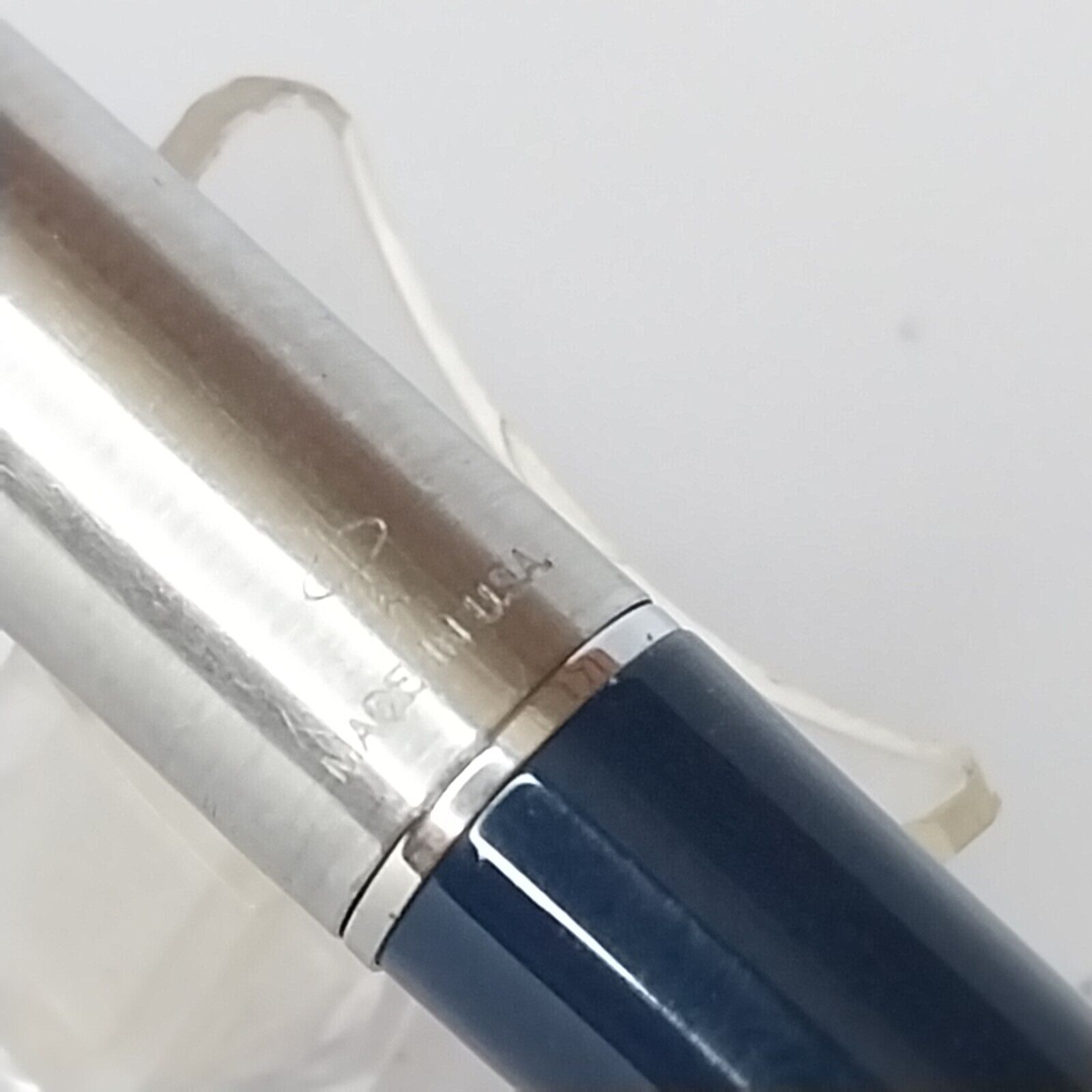 ⁦قلم حبر باركر 45 عتيق، الولايات المتحدة الأمريكية، رأس متوسط، لون أزرق داكن، رقم 11490⁩ - الصورة ⁦15⁩