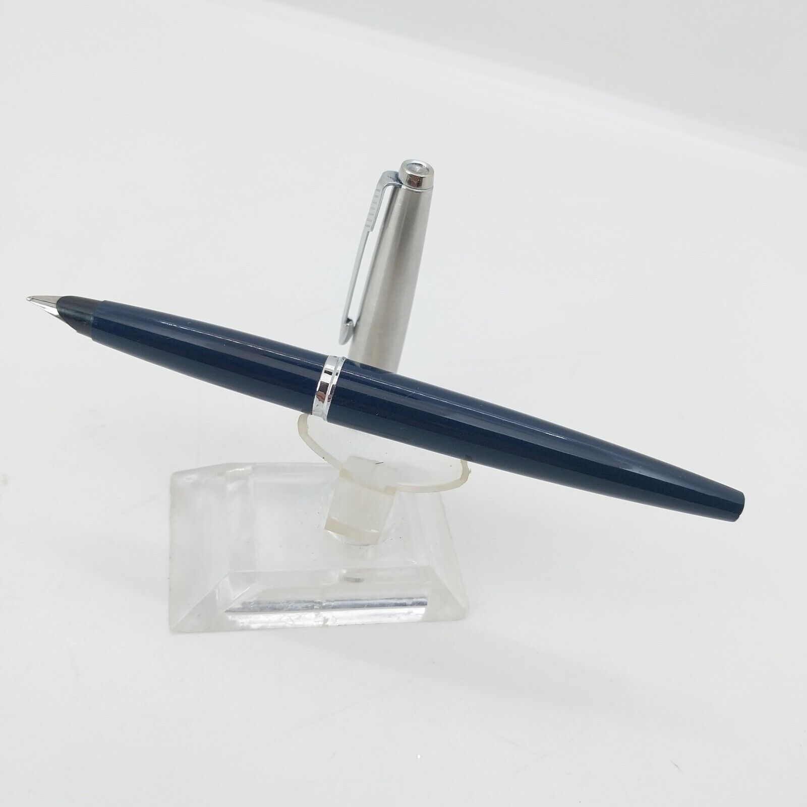 قلم حبر باركر 45 عتيق، الولايات المتحدة الأمريكية، رأس متوسط، لون أزرق داكن، رقم 11491