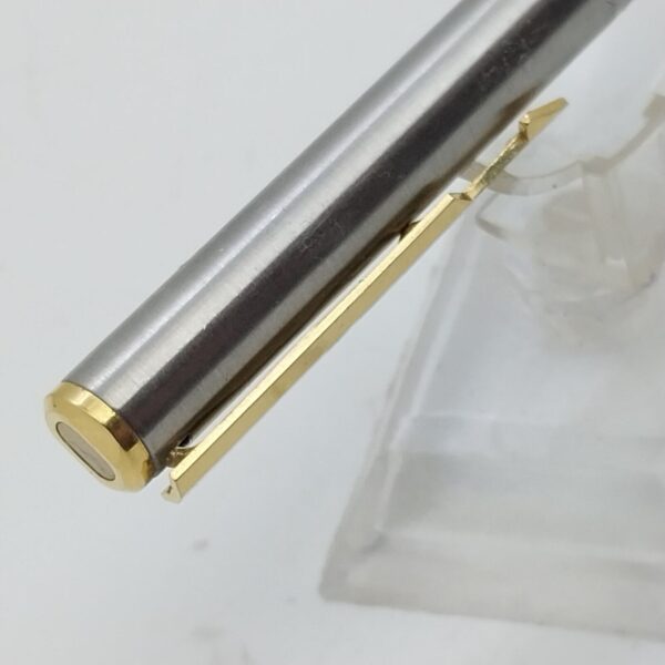 Vintage Parker Arrow Fountain Pen, IC=1984 England Chrome & Golden #11555 - Image 13