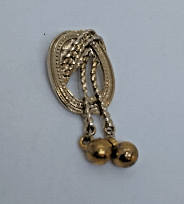 Vintage Pin Brooch , Gold Tone 1.9" long
