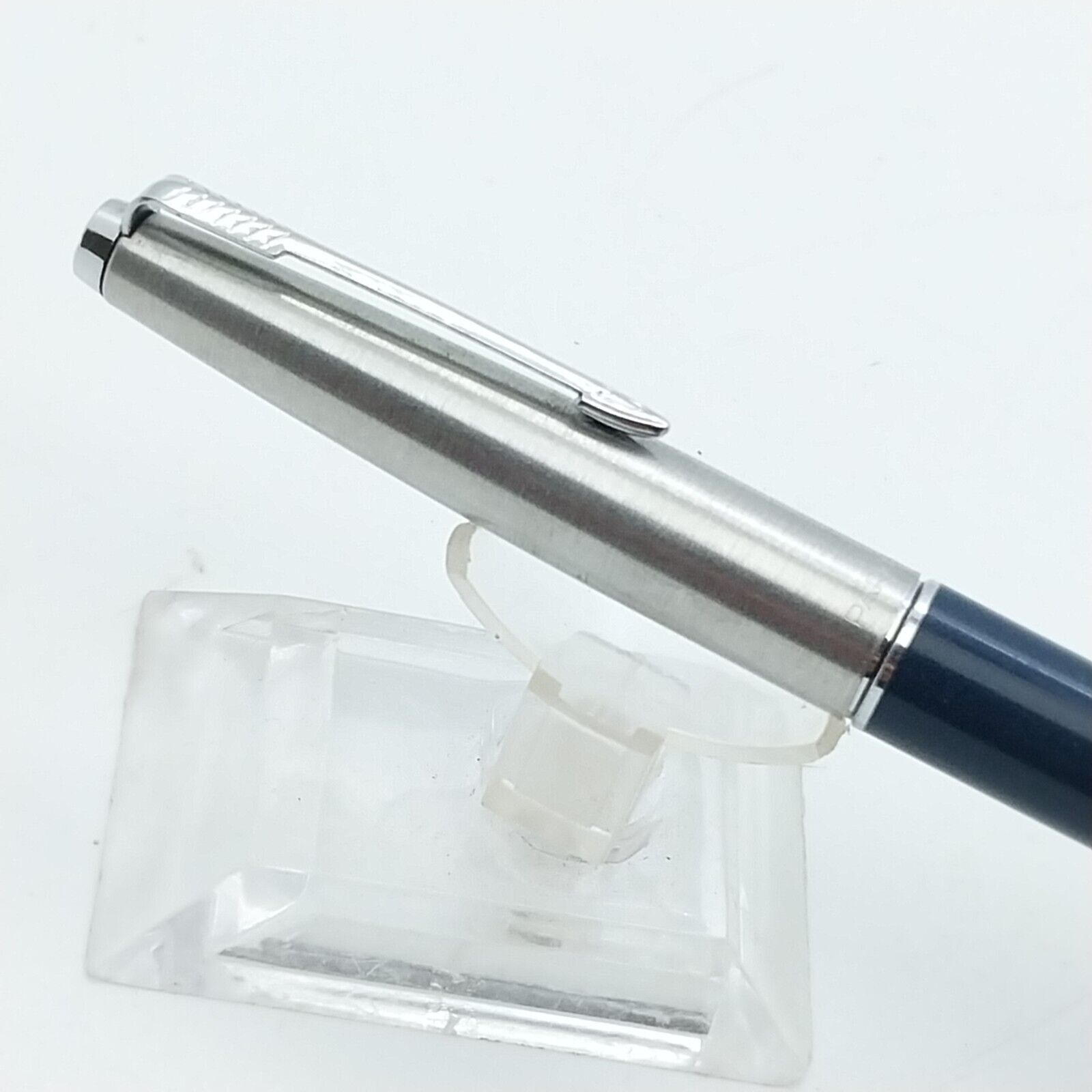 ⁦قلم حبر باركر 45 النادر، بحالة ممتازة، رأس متوسط، لون كحلي، الولايات المتحدة الأمريكية رقم 11531⁩ - الصورة ⁦11⁩