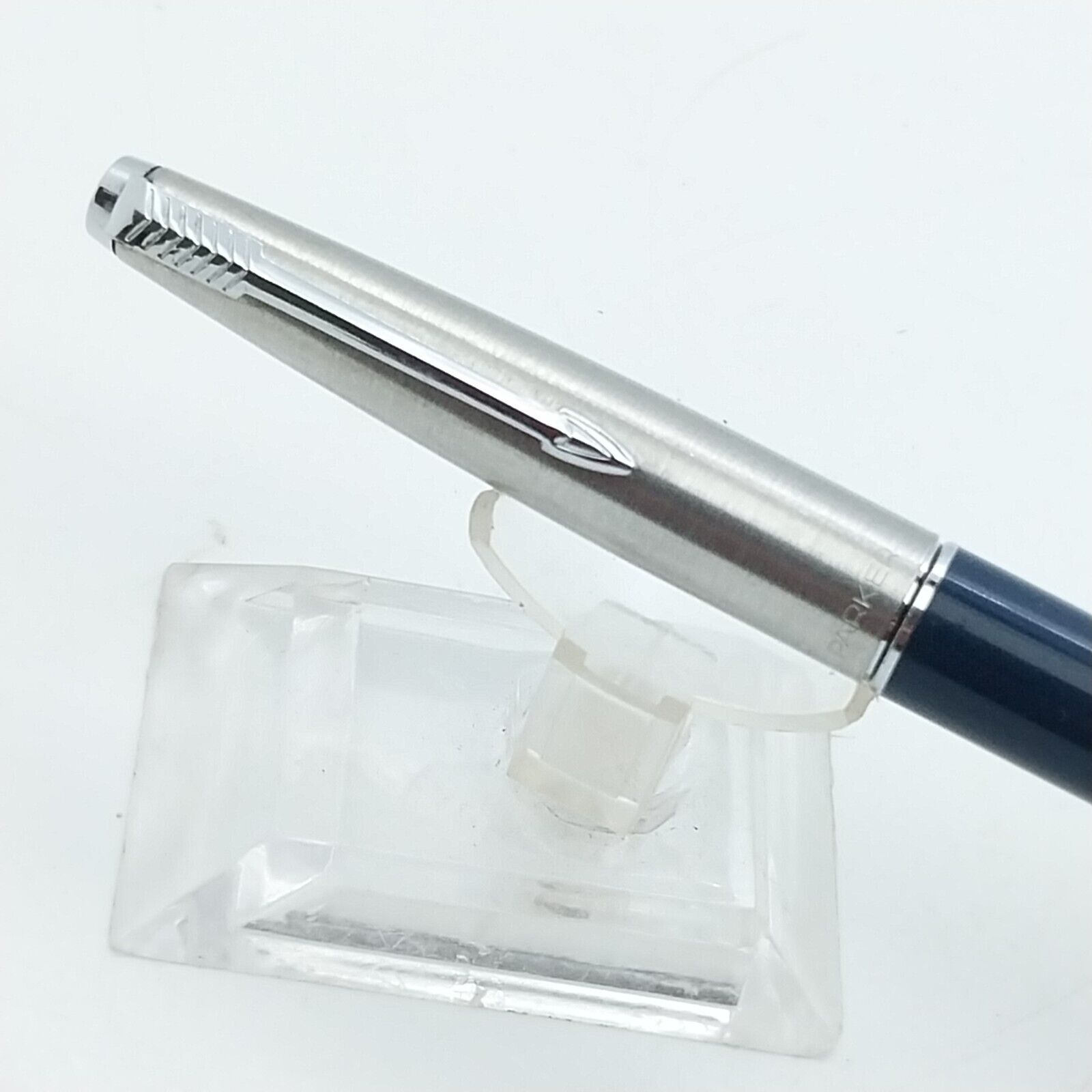 ⁦قلم حبر باركر 45 النادر، بحالة ممتازة، رأس متوسط، لون كحلي، الولايات المتحدة الأمريكية رقم 11531⁩ - الصورة ⁦12⁩