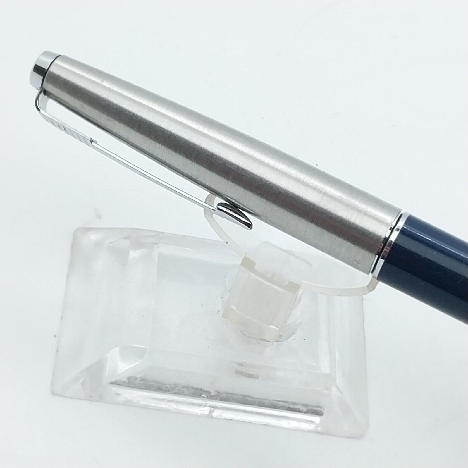 ⁦قلم حبر باركر 45 النادر، بحالة ممتازة، رأس متوسط، لون كحلي، الولايات المتحدة الأمريكية رقم 11531⁩ - الصورة ⁦13⁩