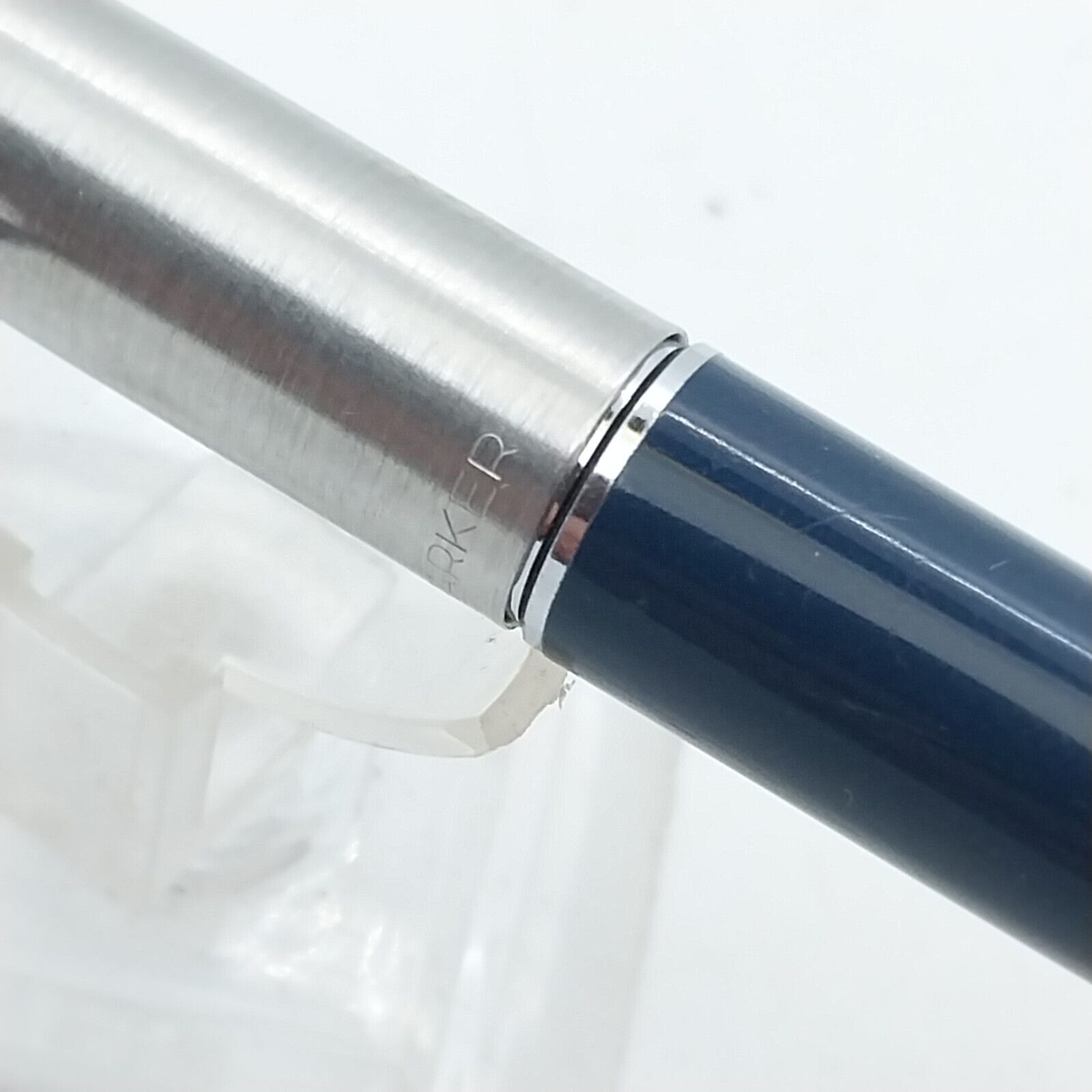 ⁦قلم حبر باركر 45 النادر، بحالة ممتازة، رأس متوسط، لون كحلي، الولايات المتحدة الأمريكية رقم 11531⁩ - الصورة ⁦15⁩