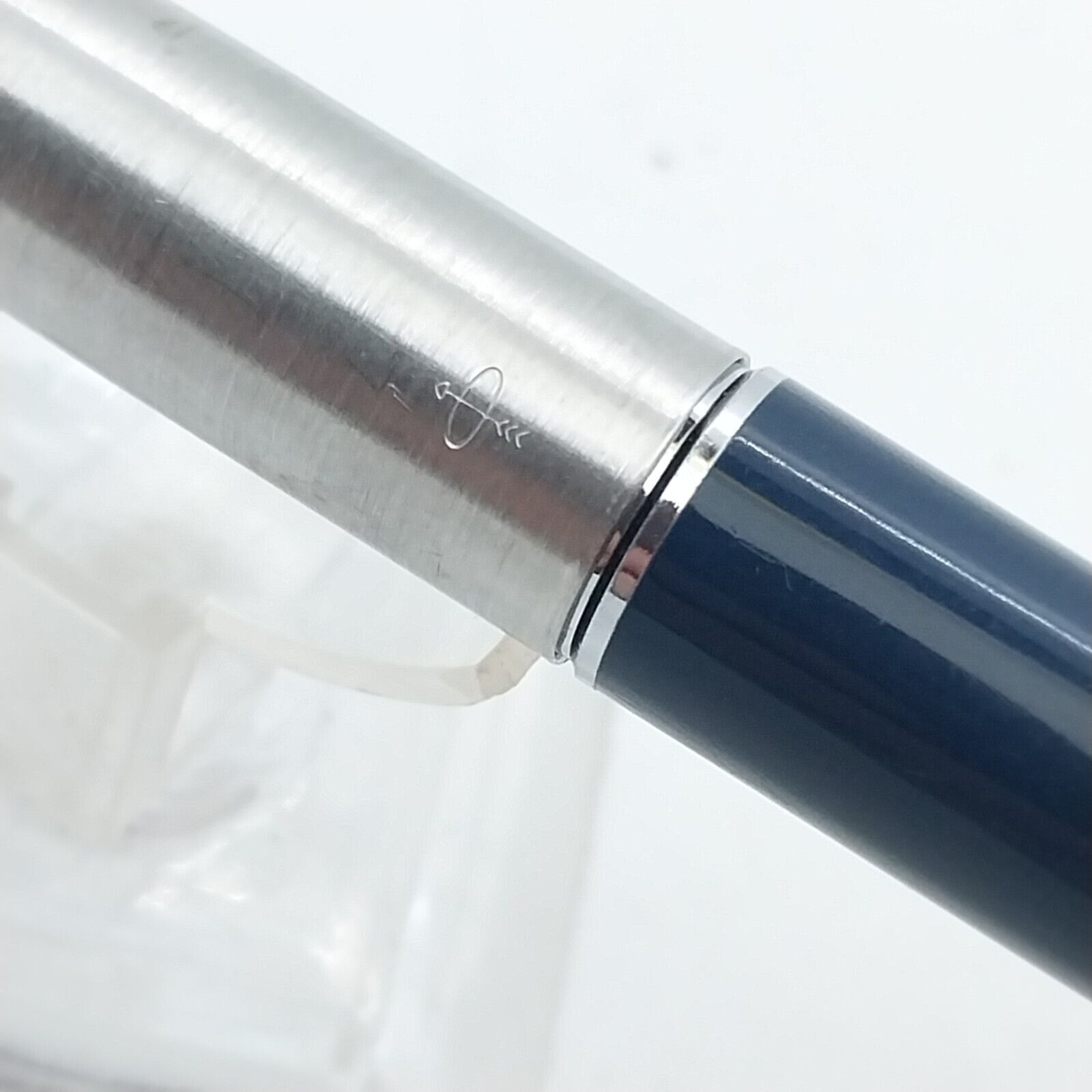 ⁦قلم حبر باركر 45 النادر، بحالة ممتازة، رأس متوسط، لون كحلي، الولايات المتحدة الأمريكية رقم 11531⁩ - الصورة ⁦16⁩