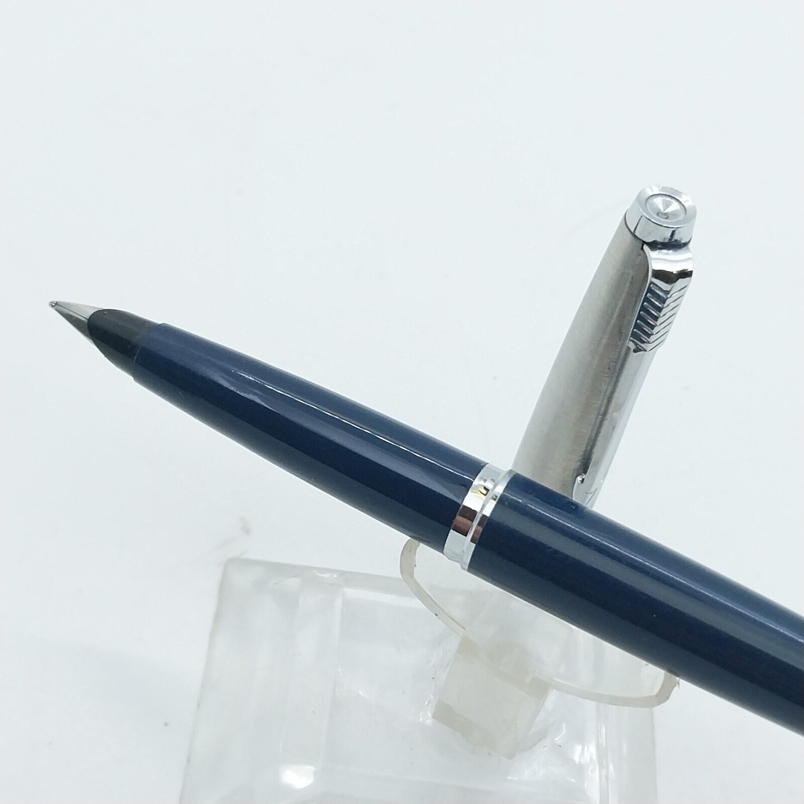 ⁦قلم حبر باركر 45 النادر، بحالة ممتازة، رأس متوسط، لون كحلي، الولايات المتحدة الأمريكية رقم 11531⁩ - الصورة ⁦2⁩