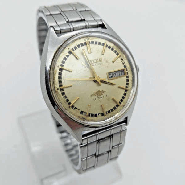 ساعة Citizen Eagle 8200 العتيقة النادرة، أوتوماتيكية، مرصعة بـ 21 جوهرة، يابانية، مقاس 35 مم، رقم 11434