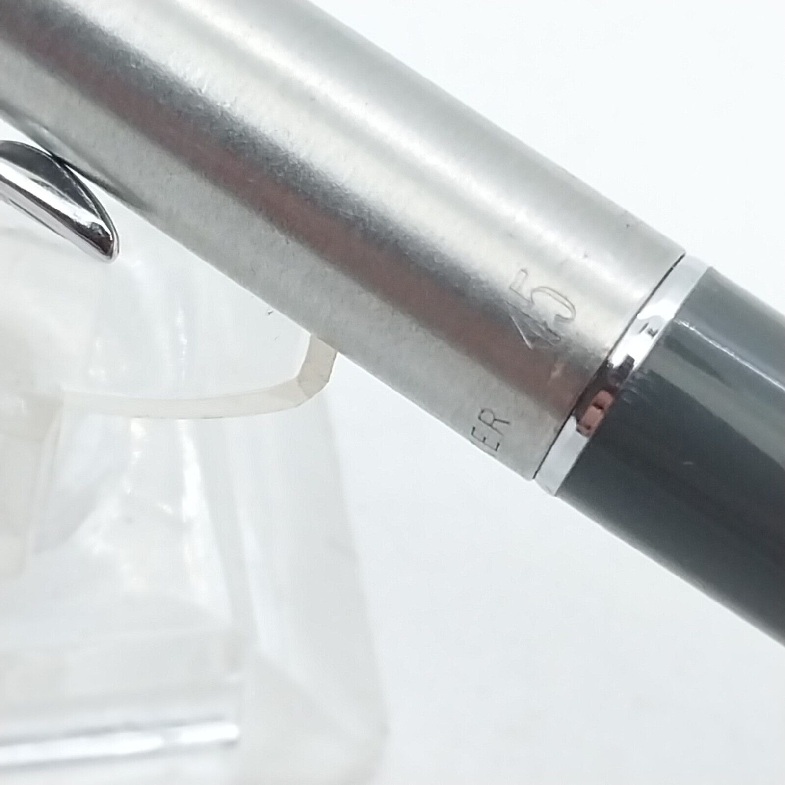 Vintage Rare Mint Parker 45 Fountain Pen, F Nib ,Grey color, USA #11530 - Image 15