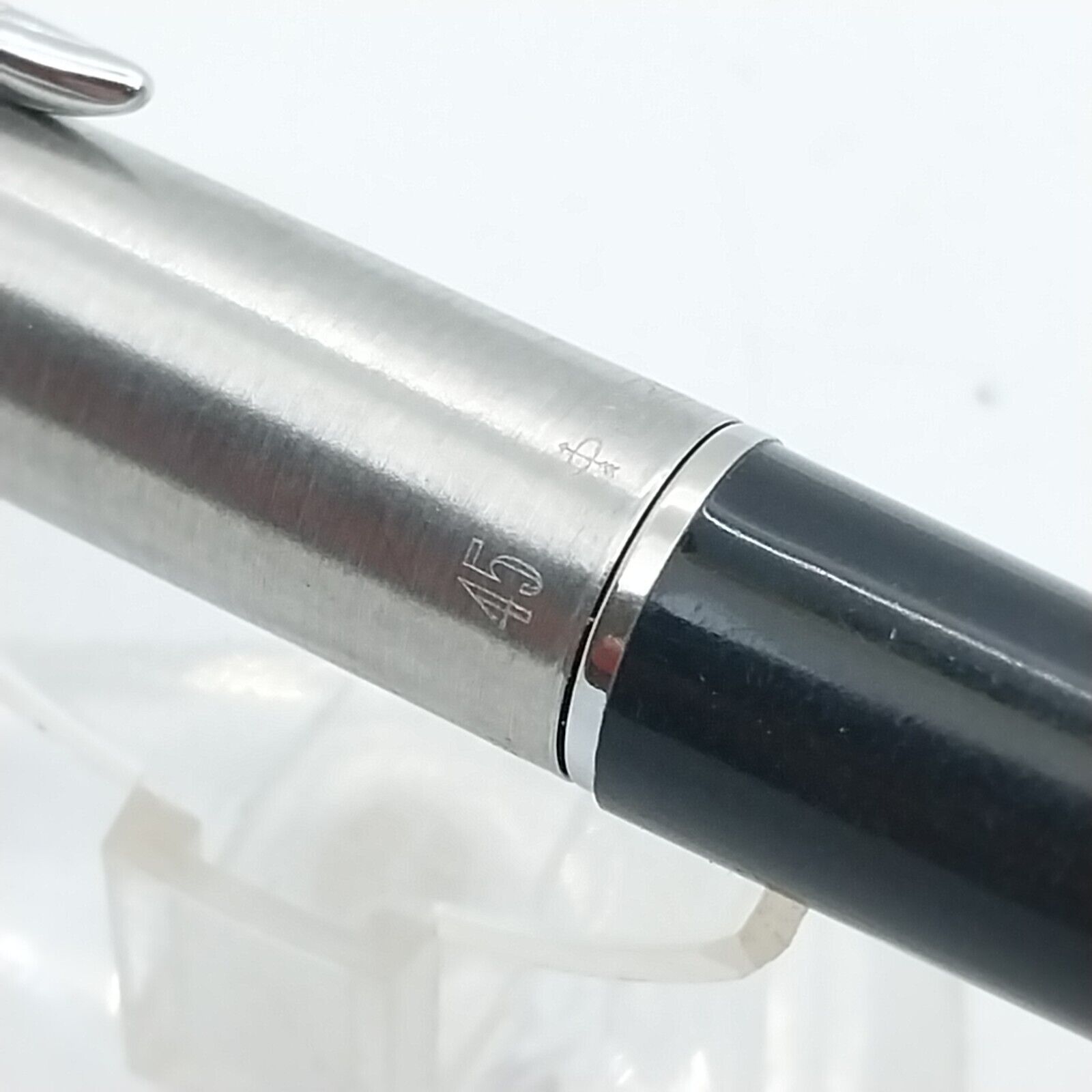 ⁦قلم حبر باركر 45 النادر، ذو رأس رفيع، لون أسود، إنجلترا #11537⁩ - الصورة ⁦13⁩