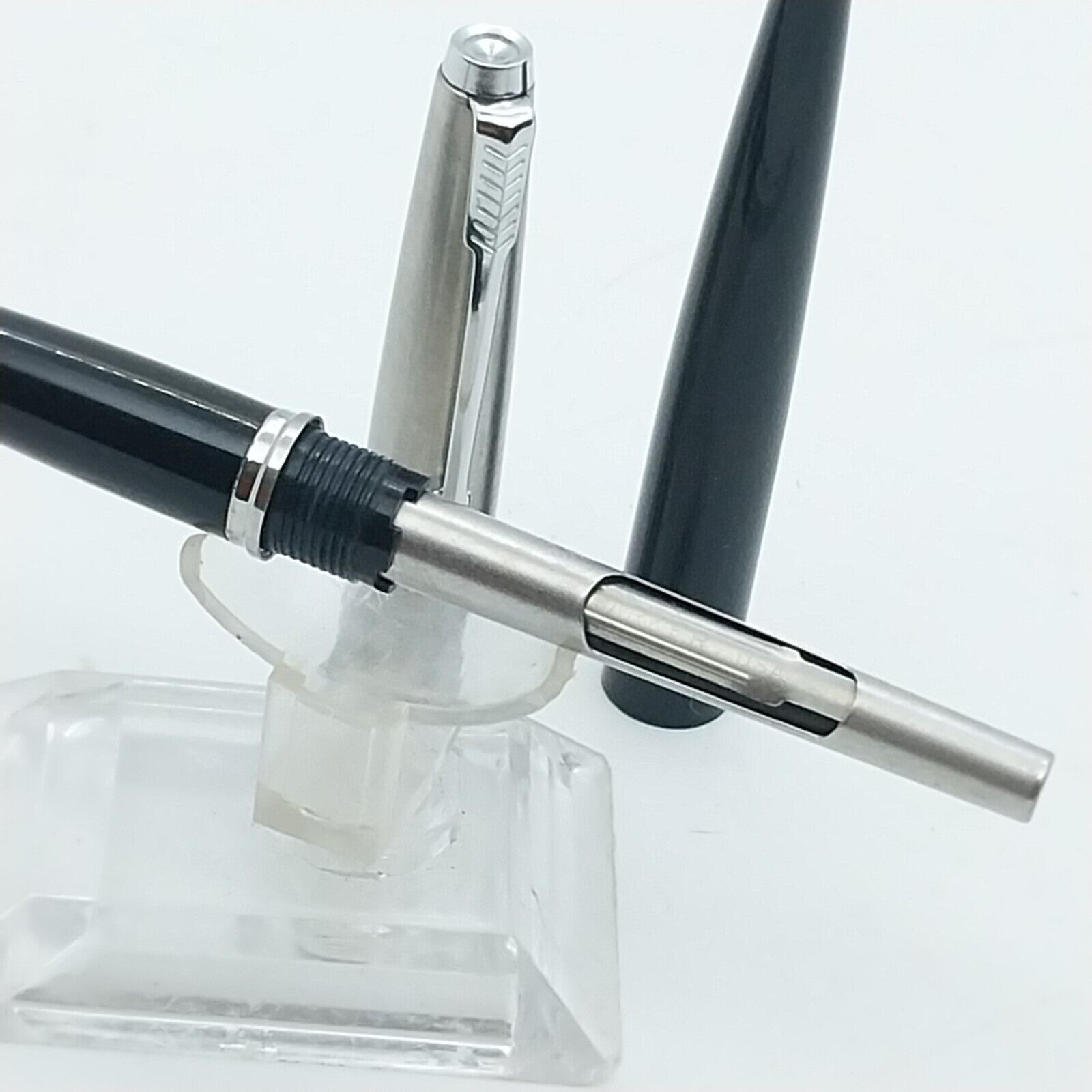 ⁦قلم حبر باركر 45 النادر، ذو رأس رفيع، لون أسود، إنجلترا #11537⁩ - الصورة ⁦8⁩