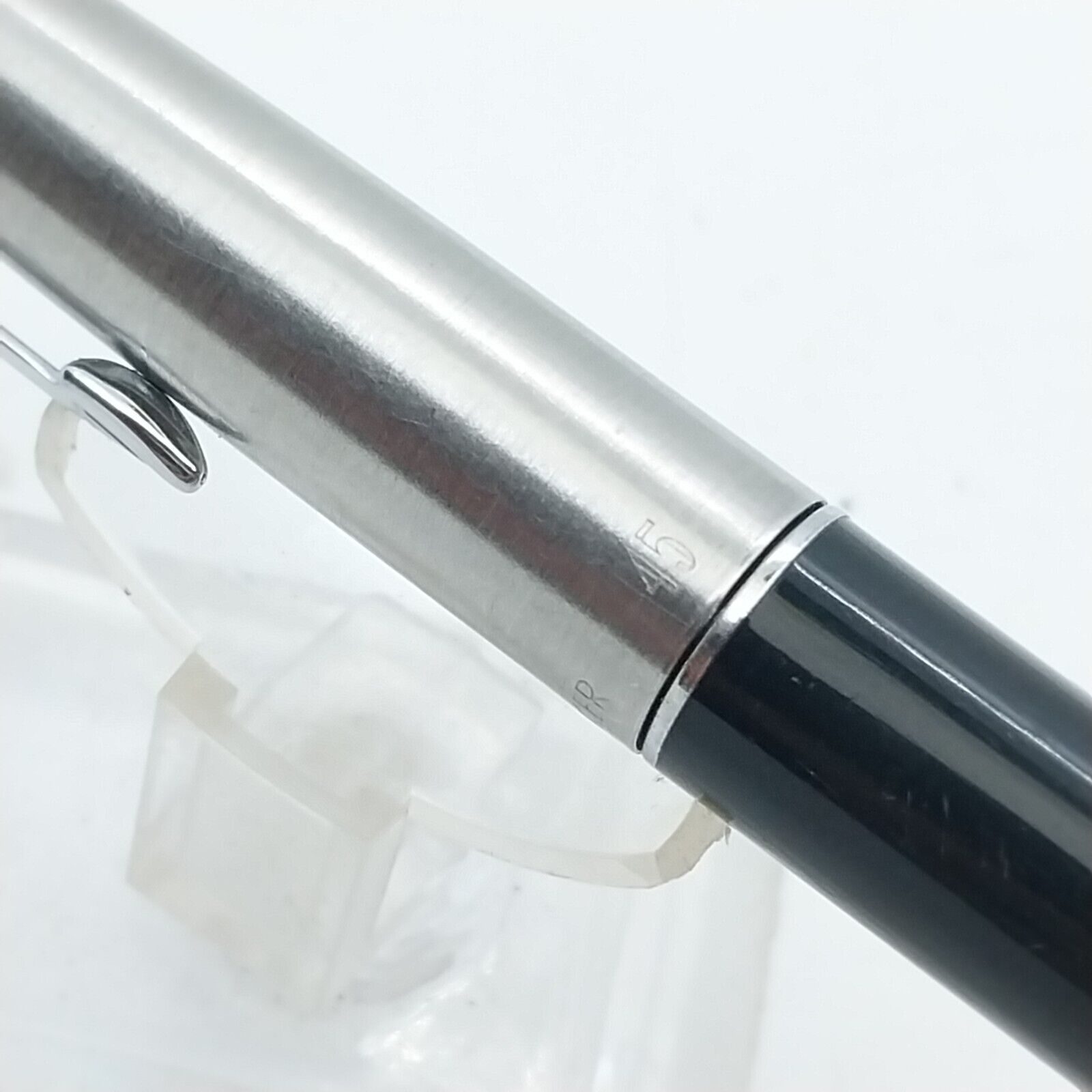 ⁦قلم حبر باركر 45 النادر، رأس متوسط، لون أسود، إنجلترا #11538⁩ - الصورة ⁦14⁩