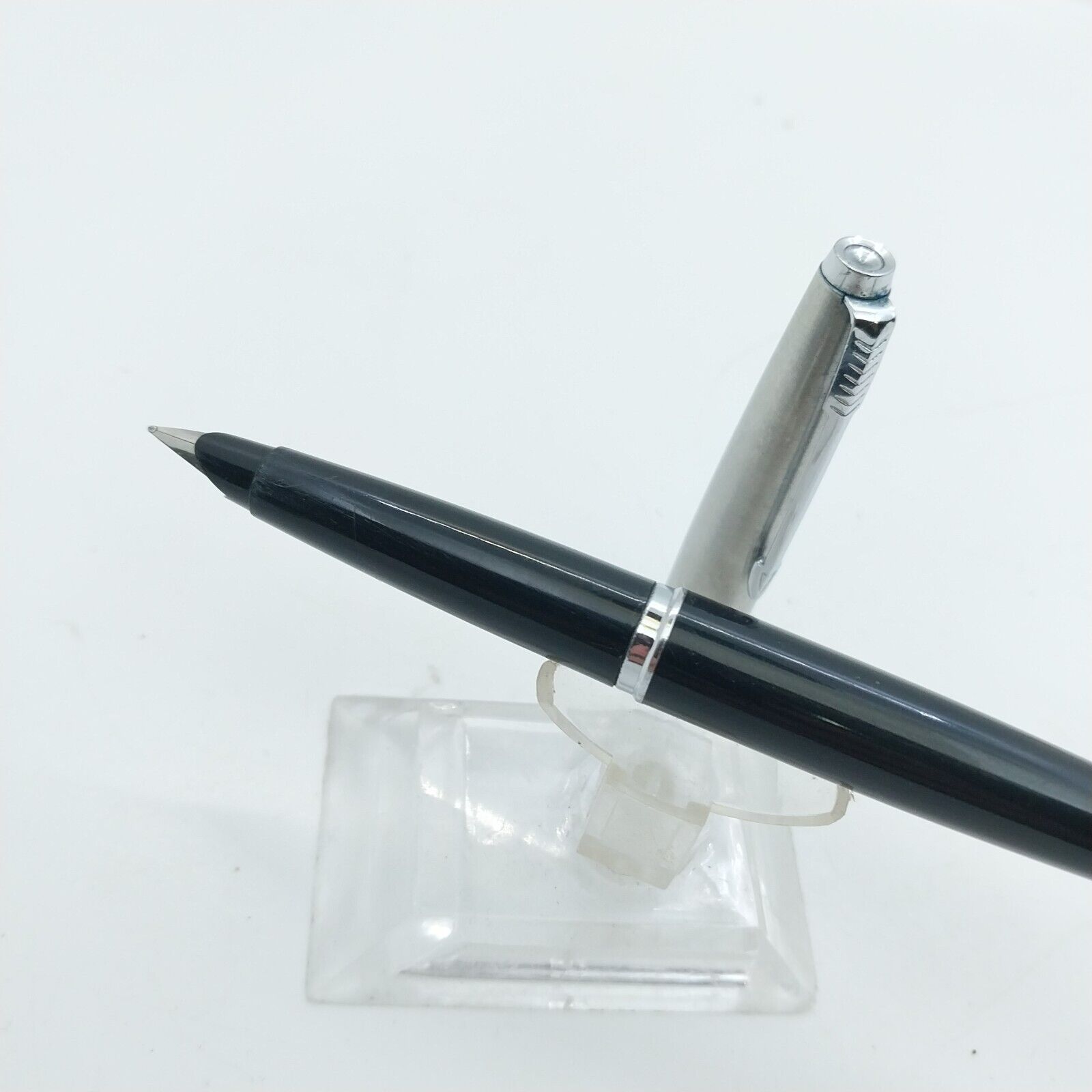 ⁦قلم حبر باركر 45 النادر، رأس متوسط، لون أسود، إنجلترا #11538⁩ - الصورة ⁦2⁩