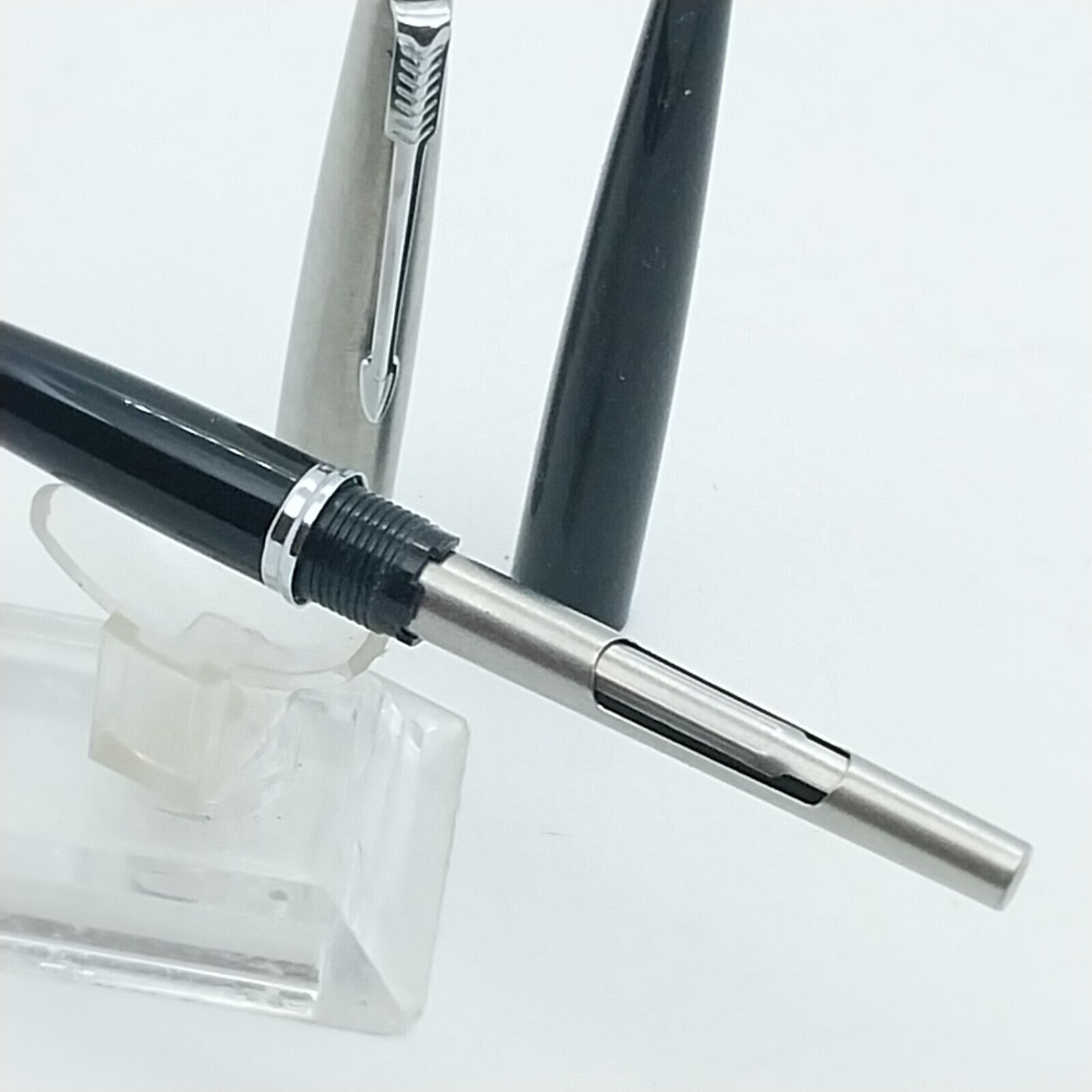 ⁦قلم حبر باركر 45 النادر من ماركة مينت، رأس F، لون أسود، الولايات المتحدة الأمريكية رقم 11534⁩ - الصورة ⁦9⁩