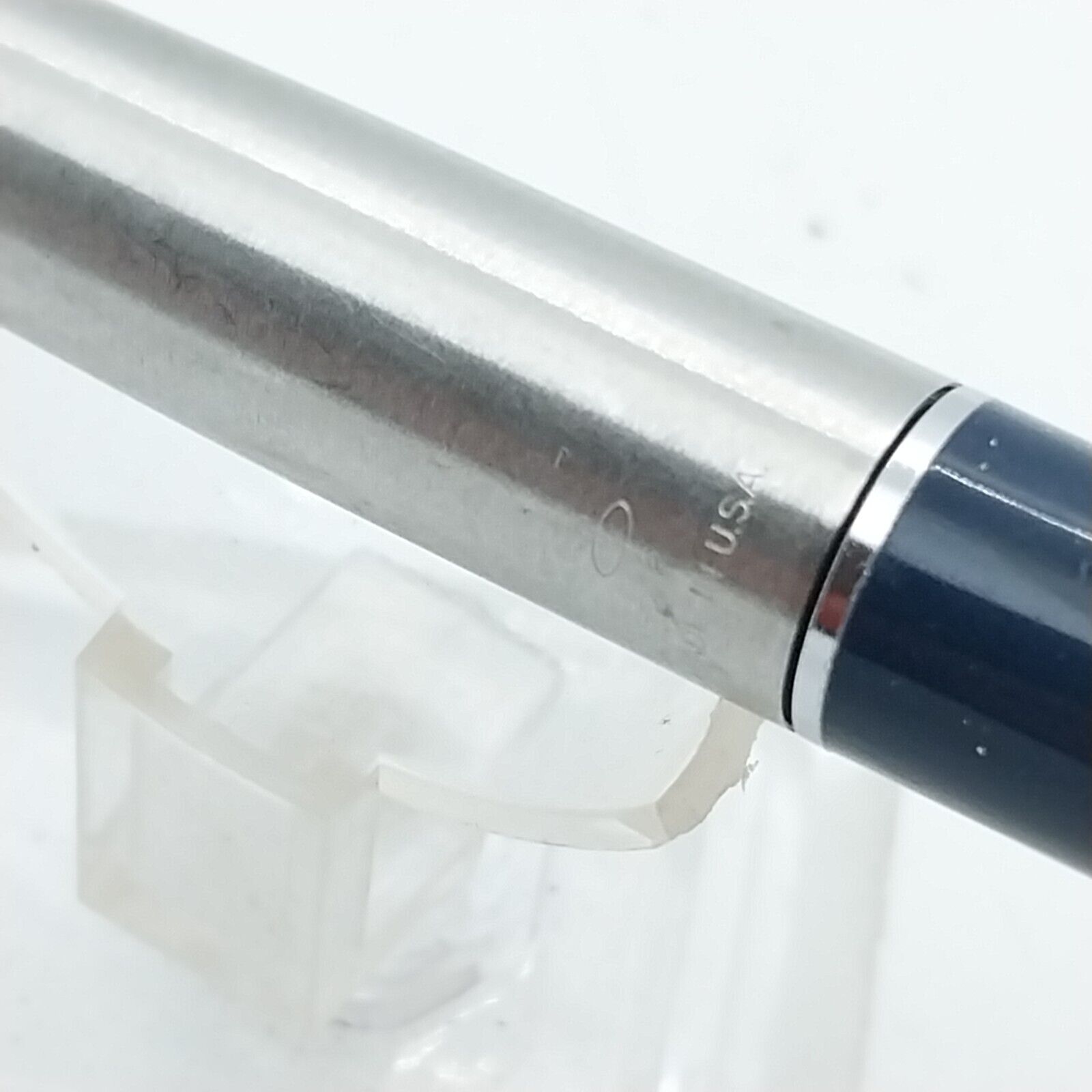 ⁦قلم حبر باركر 45 النادر من مينت، رأس متوسط، لون أزرق داكن، الولايات المتحدة الأمريكية رقم 11533⁩ - الصورة ⁦14⁩