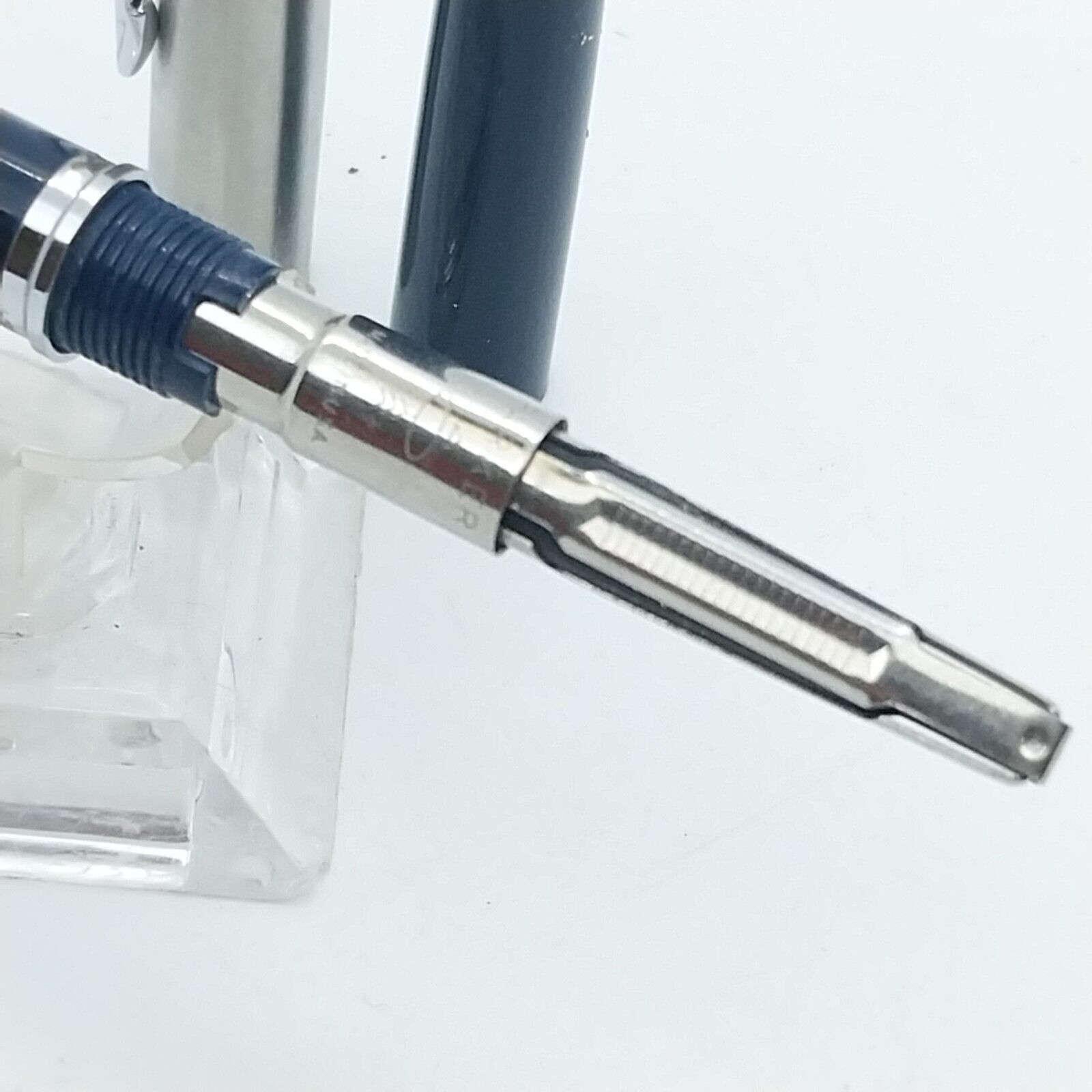 ⁦قلم حبر باركر 45 النادر من مينت، رأس متوسط، لون أزرق داكن، الولايات المتحدة الأمريكية رقم 11533⁩ - الصورة ⁦8⁩