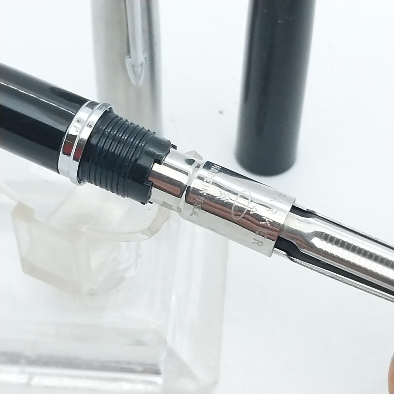 ⁦قلم حبر باركر 45 النادر من ماركة مينت، رأس XF، لون أسود، رقم الولايات المتحدة الأمريكية 11535⁩ - الصورة ⁦12⁩