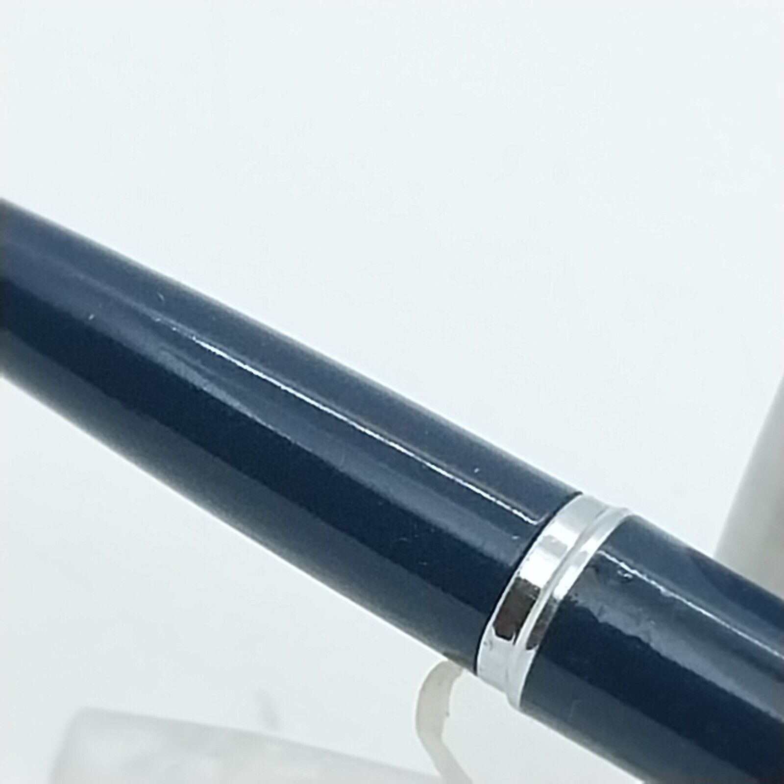 ⁦قلم حبر باركر 45 النادر، رأس مكسور، لون أزرق داكن، الولايات المتحدة الأمريكية رقم 11532⁩ - الصورة ⁦8⁩