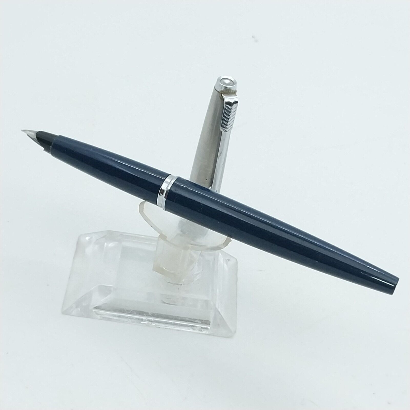 قلم حبر باركر 45 النادر، رأس مكسور، لون أزرق داكن، الولايات المتحدة الأمريكية رقم 11532