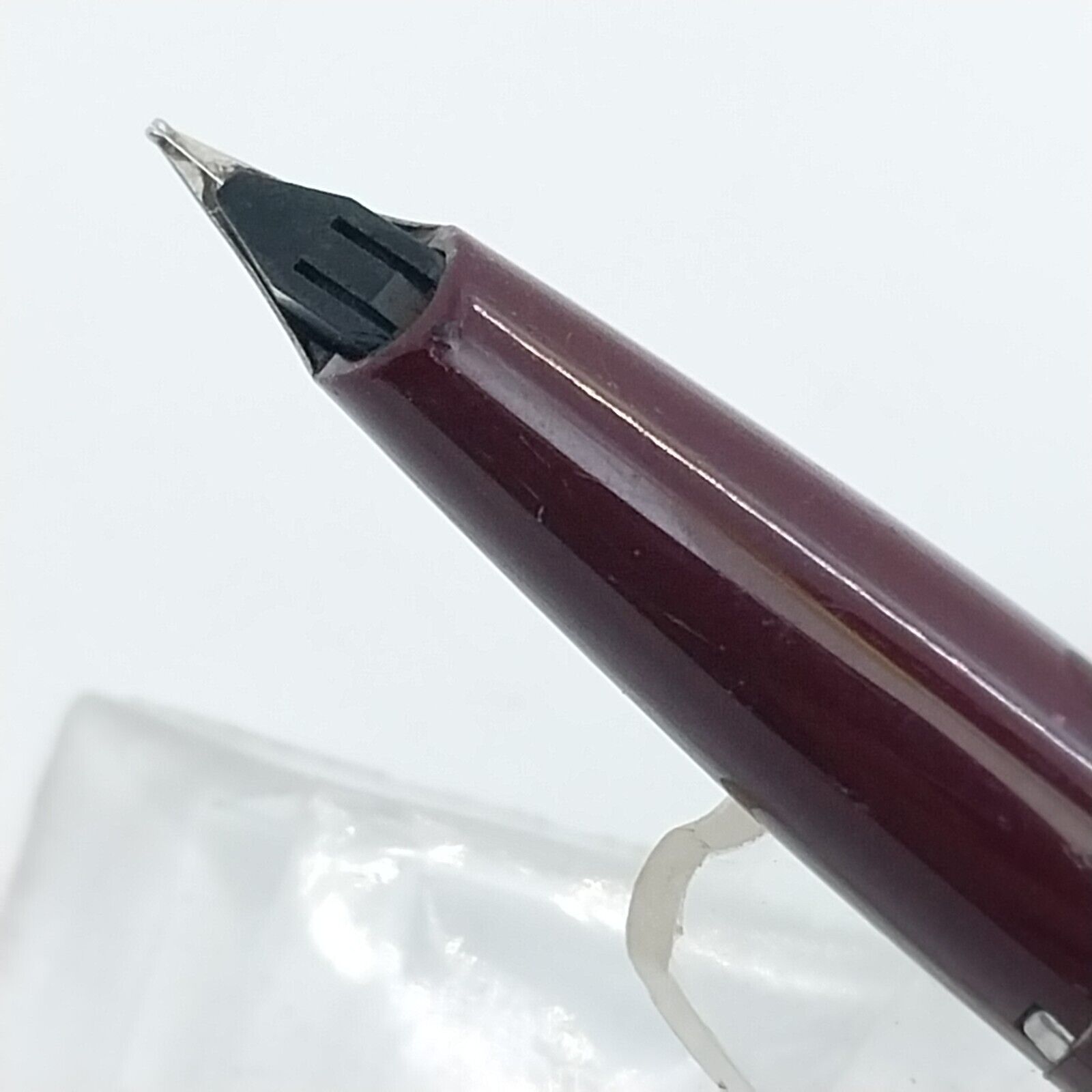 ⁦قلم حبر جاف عتيق من Sheaffer Imperial بلون عنابي، رأس F، الولايات المتحدة الأمريكية رقم 11543⁩ - الصورة ⁦9⁩