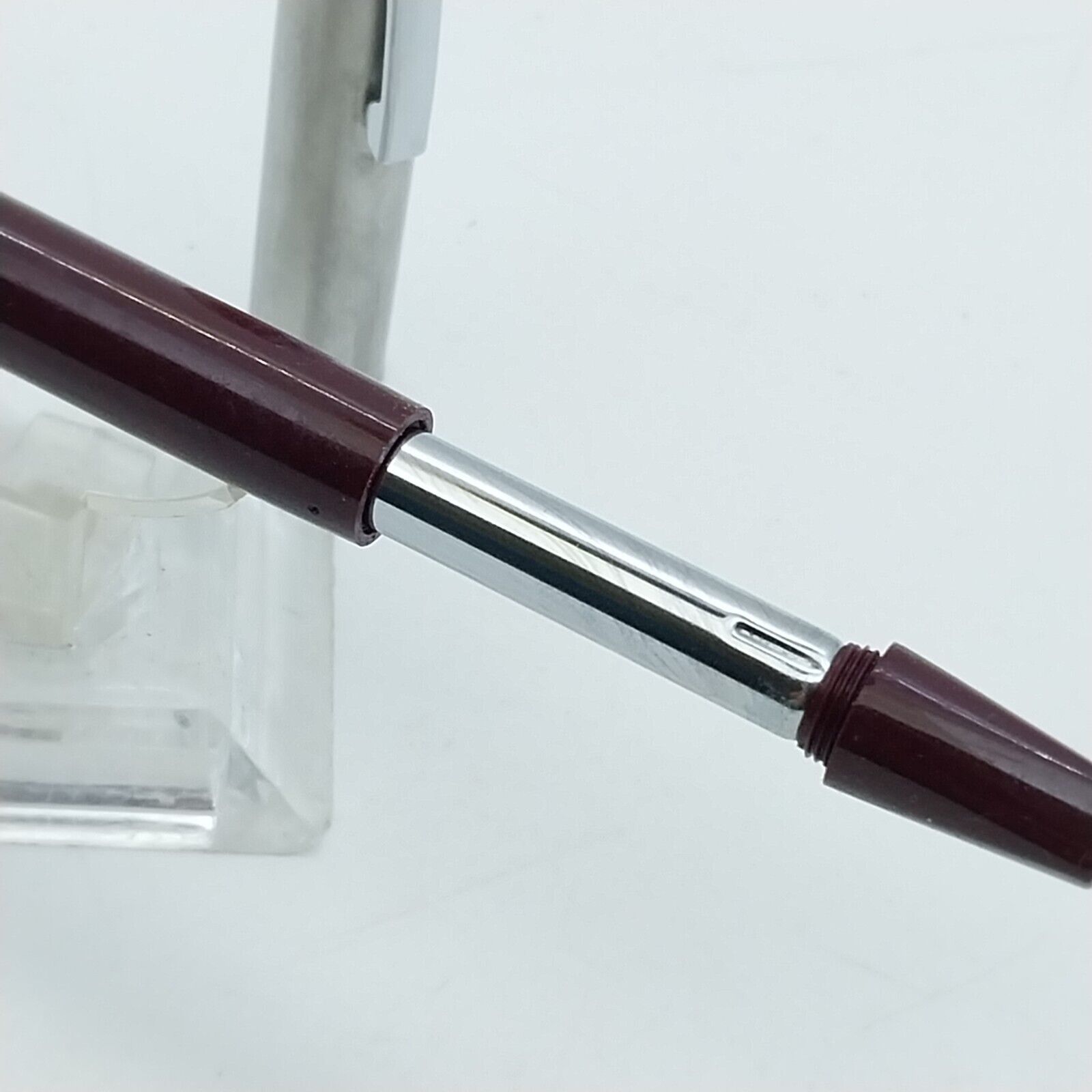 Vintage Sheaffer Imperial Touch Down Fountain Pen, F ,Burgundy color, USA#11521 - Image 12