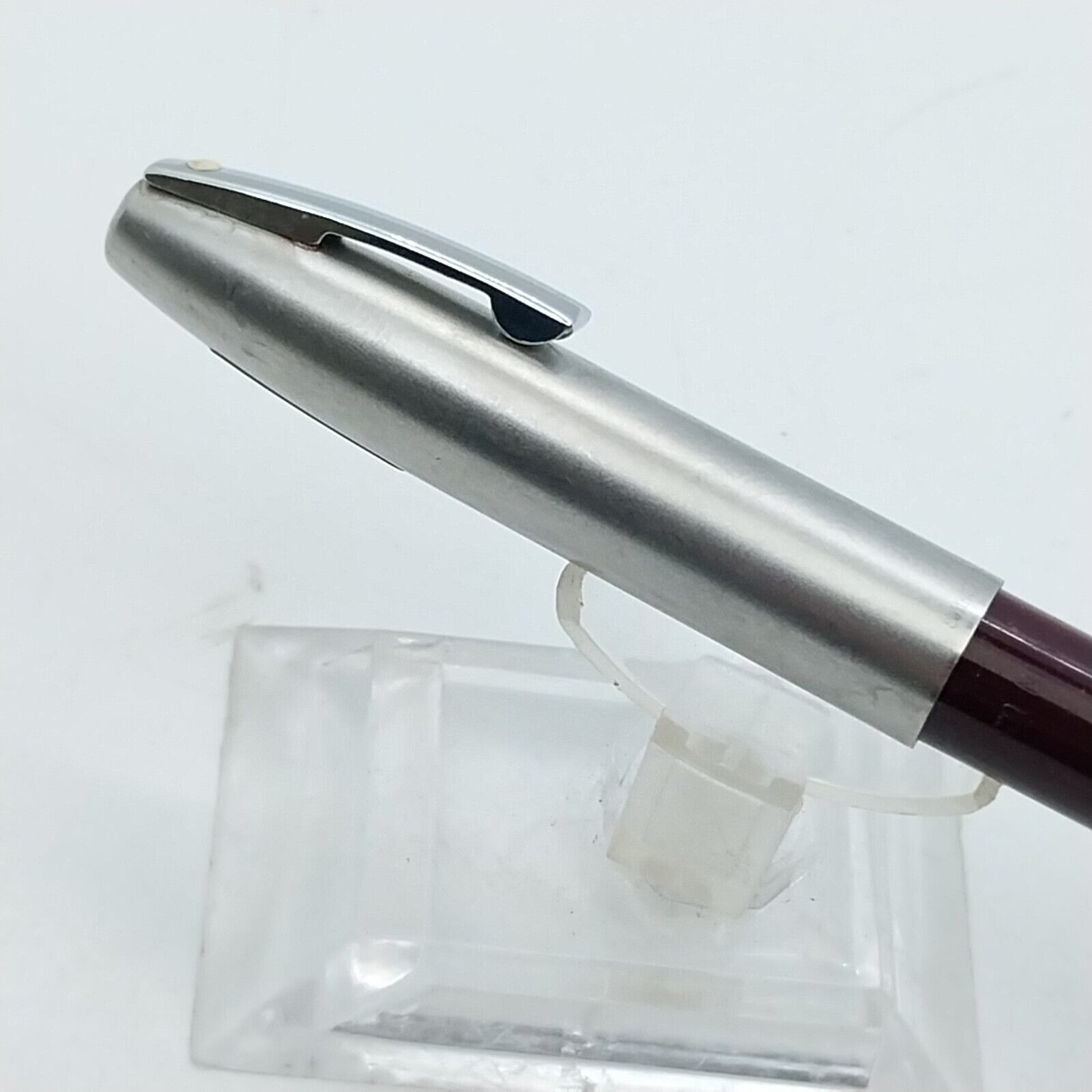 Vintage Sheaffer Imperial Touch Down Fountain Pen, F ,Burgundy color, USA#11521 - Image 13