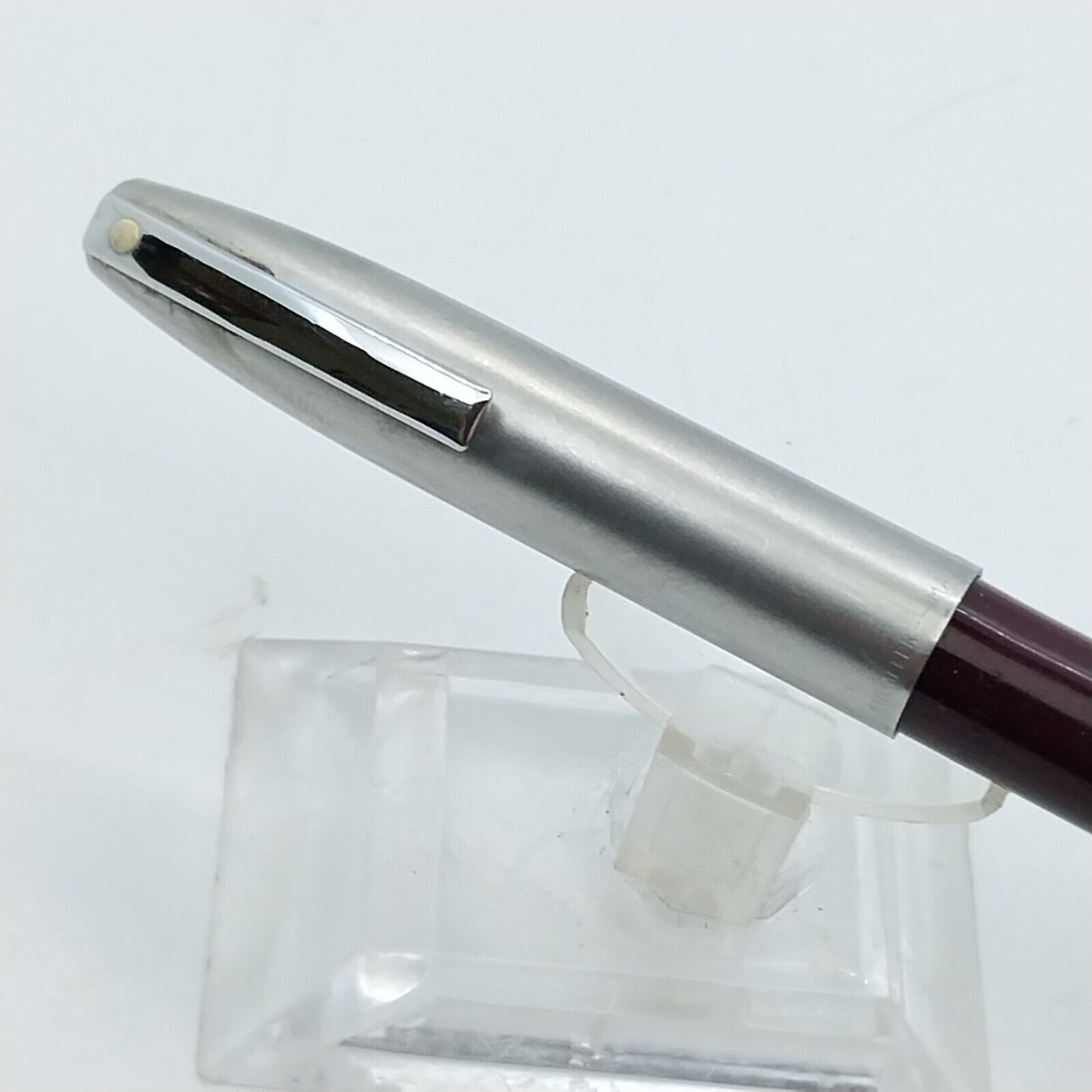 Vintage Sheaffer Imperial Touch Down Fountain Pen, F ,Burgundy color, USA#11521 - Image 14