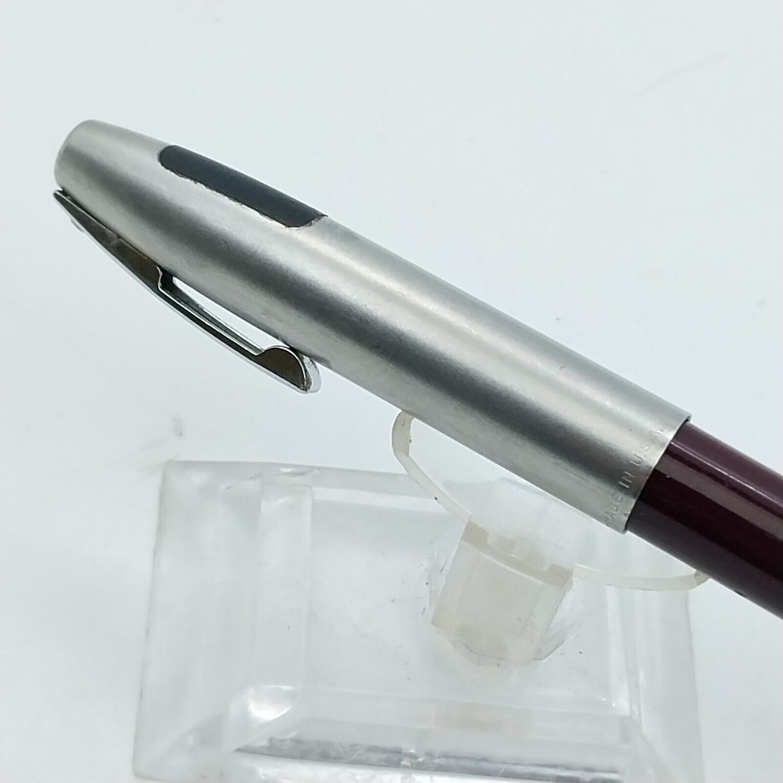 Vintage Sheaffer Imperial Touch Down Fountain Pen, F ,Burgundy color, USA#11521 - Image 15