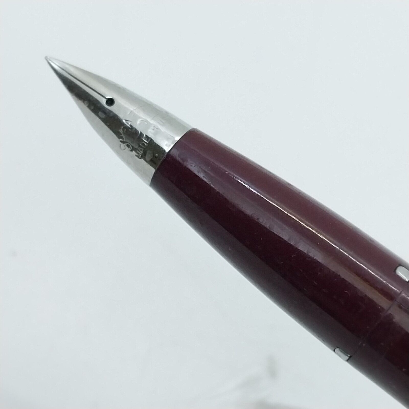 Vintage Sheaffer Imperial Touch Down Fountain Pen, F ,Burgundy color, USA#11521 - Image 3