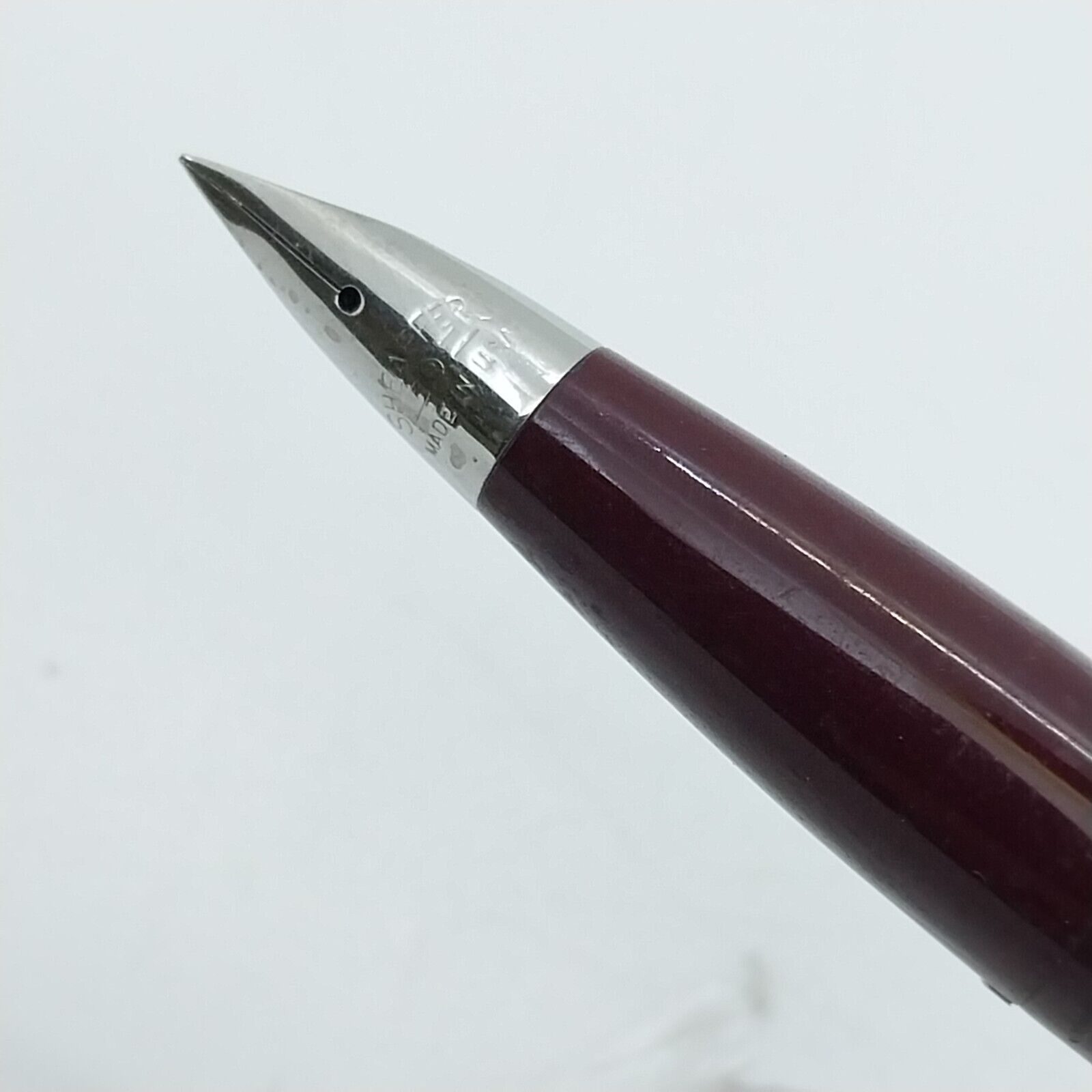 Vintage Sheaffer Imperial Touch Down Fountain Pen, F ,Burgundy color, USA#11521 - Image 4
