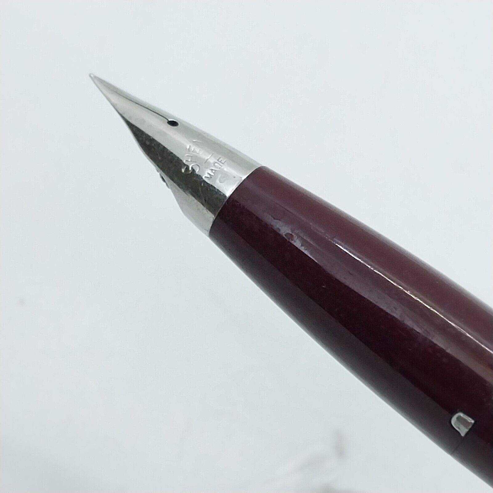 Vintage Sheaffer Imperial Touch Down Fountain Pen, F ,Burgundy color, USA#11521 - Image 5