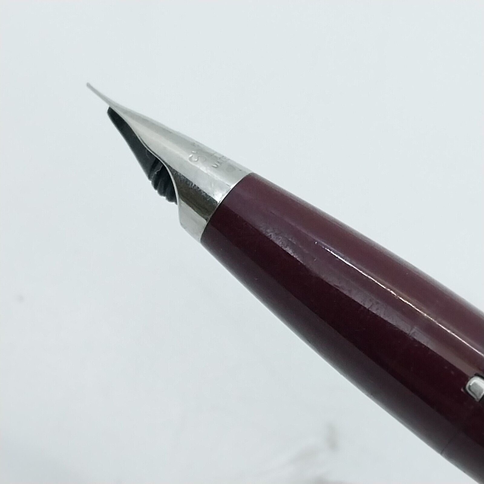 Vintage Sheaffer Imperial Touch Down Fountain Pen, F ,Burgundy color, USA#11521 - Image 6