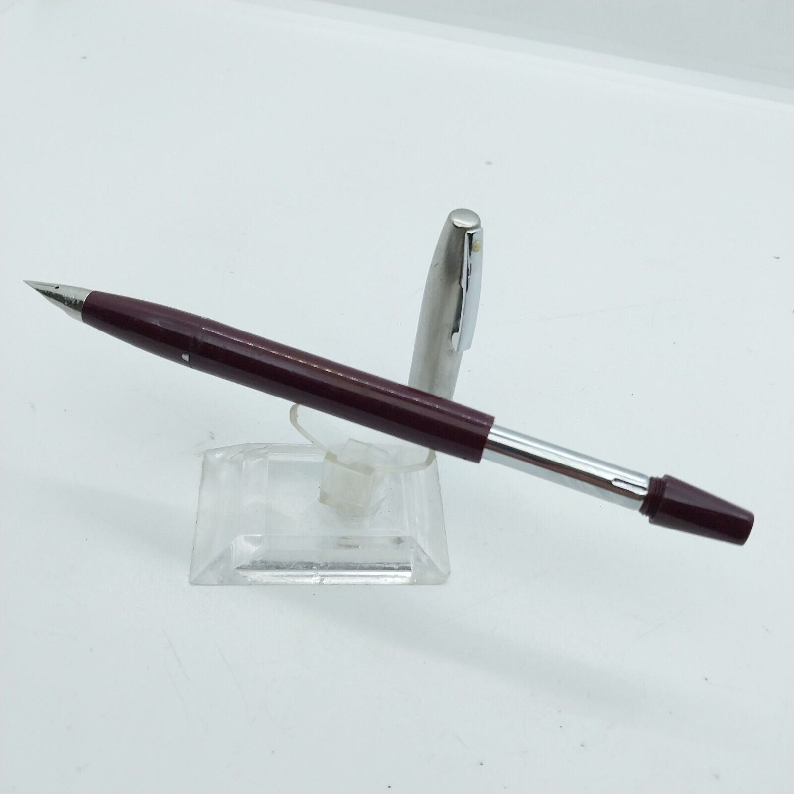 Vintage Sheaffer Imperial Touch Down Fountain Pen, F ,Burgundy color, USA#11521