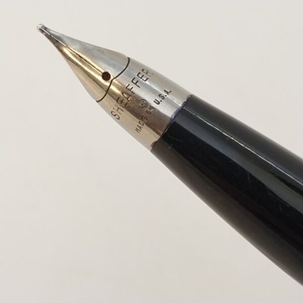 ⁦قلم حبر جاف عتيق من Sheaffer Imperial Touch Down، رأس F، أسود، الولايات المتحدة الأمريكية رقم 11500⁩ - الصورة ⁦3⁩
