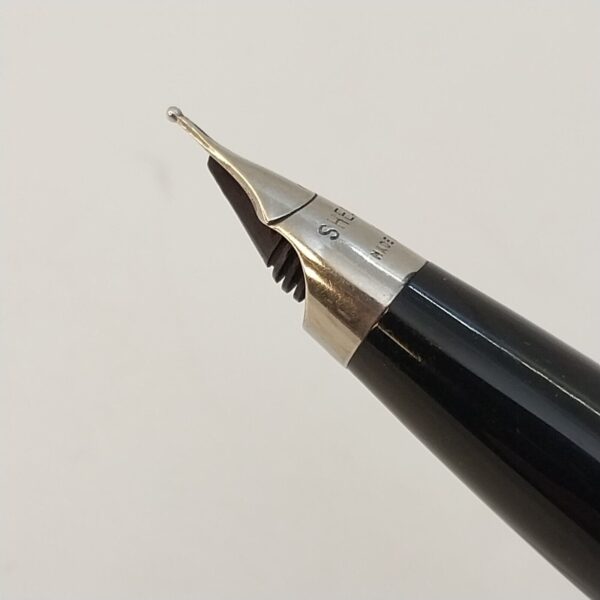 ⁦قلم حبر جاف عتيق من Sheaffer Imperial Touch Down، رأس F، أسود، الولايات المتحدة الأمريكية رقم 11500⁩ - الصورة ⁦6⁩