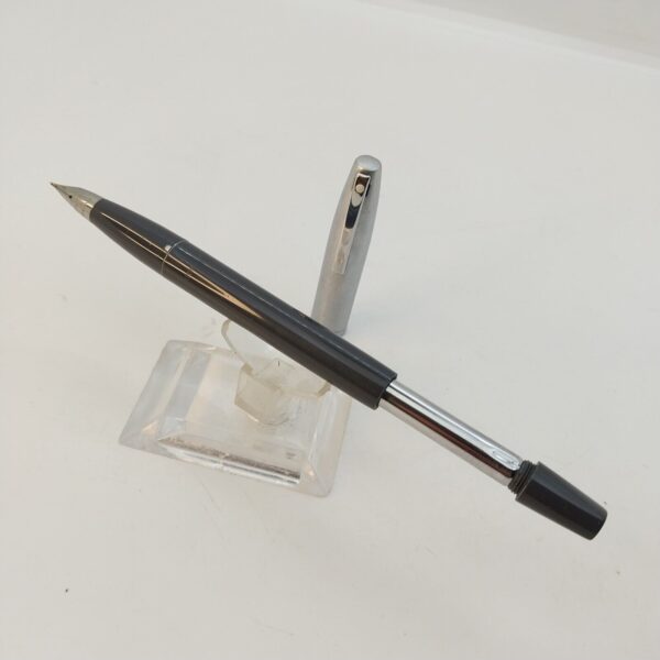⁦قلم حبر جاف عتيق من Sheaffer Imperial Touch Down، رأس F، رمادي، الولايات المتحدة الأمريكية رقم 11501⁩ - الصورة ⁦3⁩