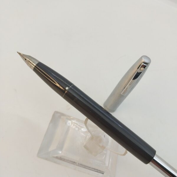 ⁦قلم حبر جاف عتيق من Sheaffer Imperial Touch Down، رأس F، رمادي، الولايات المتحدة الأمريكية رقم 11501⁩ - الصورة ⁦4⁩